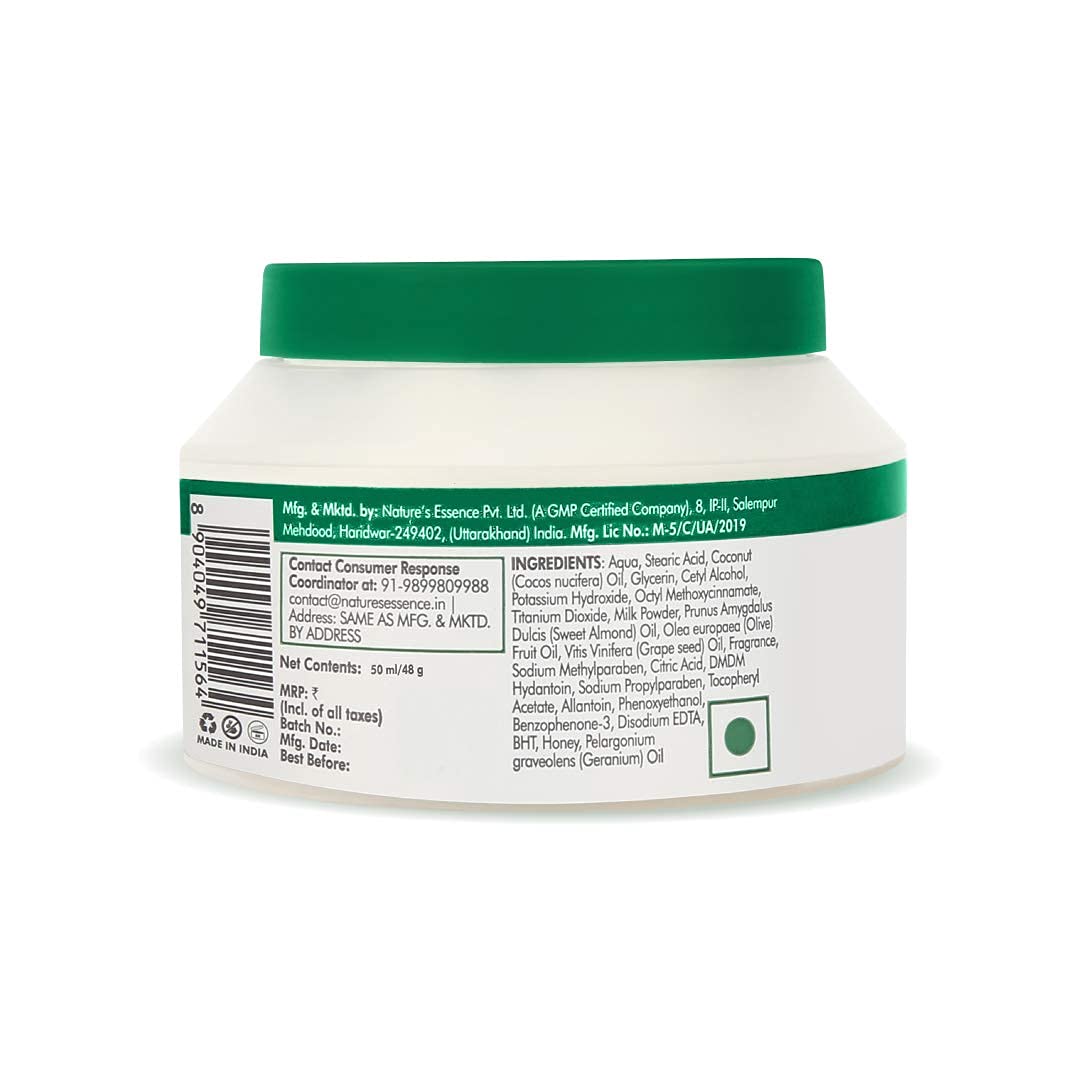 Nature's 4 Natures Lacto Bleach Tan Removal Cream with Milk & Honey - 50gm | Skin Brightening & Whitening Treatment | Perfect for Face, Hands & Body | Dark Spot Corrector for Summer & Sun Exposure