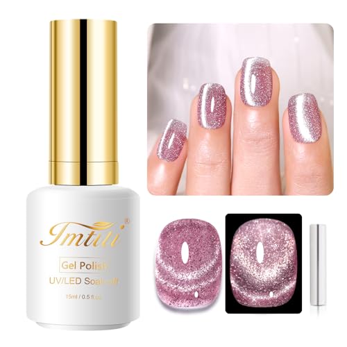 Cat Eye Glitter Pink Flower
