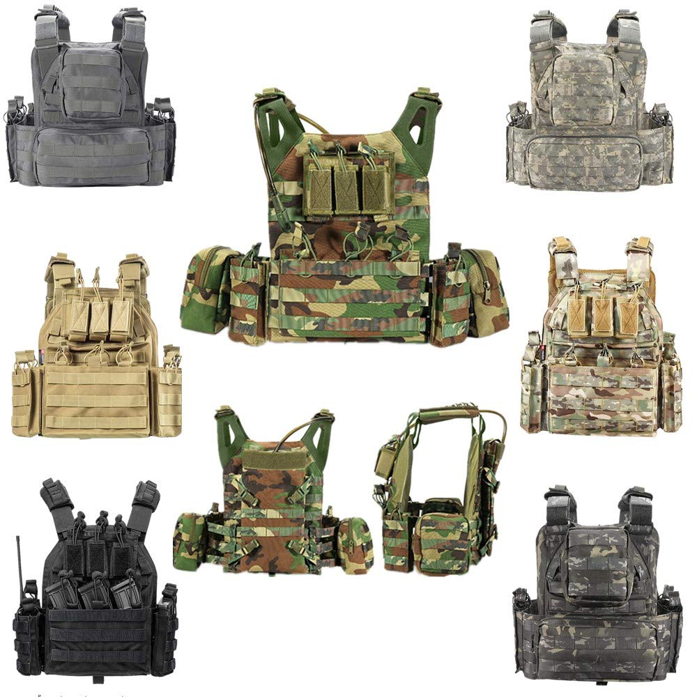Tactical Vest for Men - Military & Airsoft Gear with Molle Webbing - Perfect for Outdoor, Hunting, Airsoft & Tactical Training