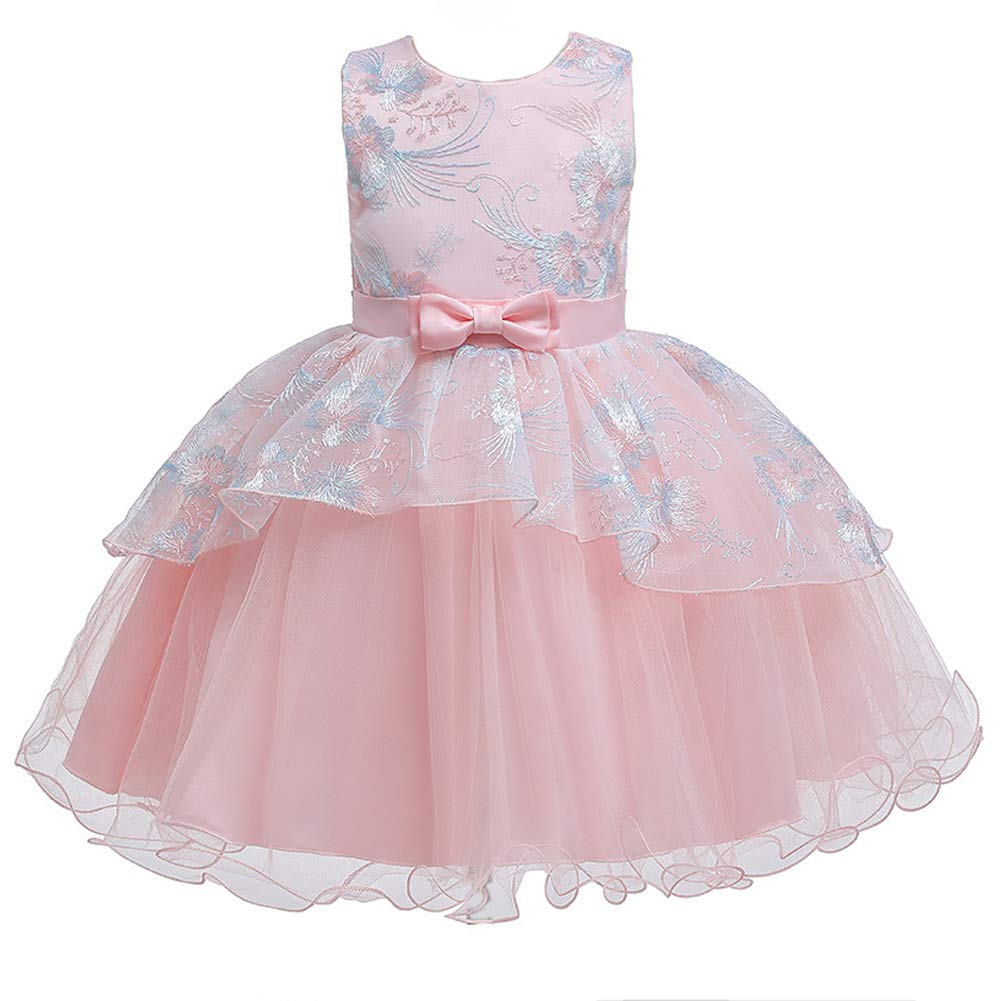 0-5T Baby Girls Flower Tutu Dress - Elegant Wedding & Party Gown for Toddlers - Perfect for Birthday, Photo Shoots & Special Occasions