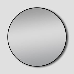 700mm Round Framed Mirror in Matte Black - Perfect for Bathroom, Bedroom, and Living Room Decor