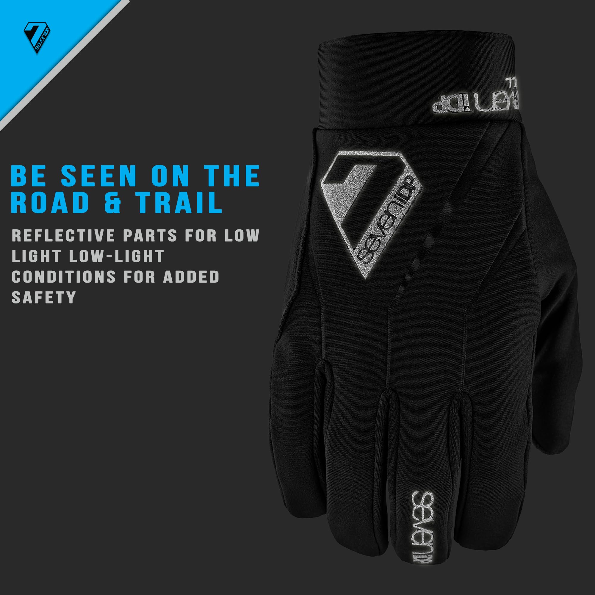 7 iDP Chill Full Finger Bicycle Gloves - Breathable & Shock-Absorbing for Mountain Biking, Road Cycling & Commuting
