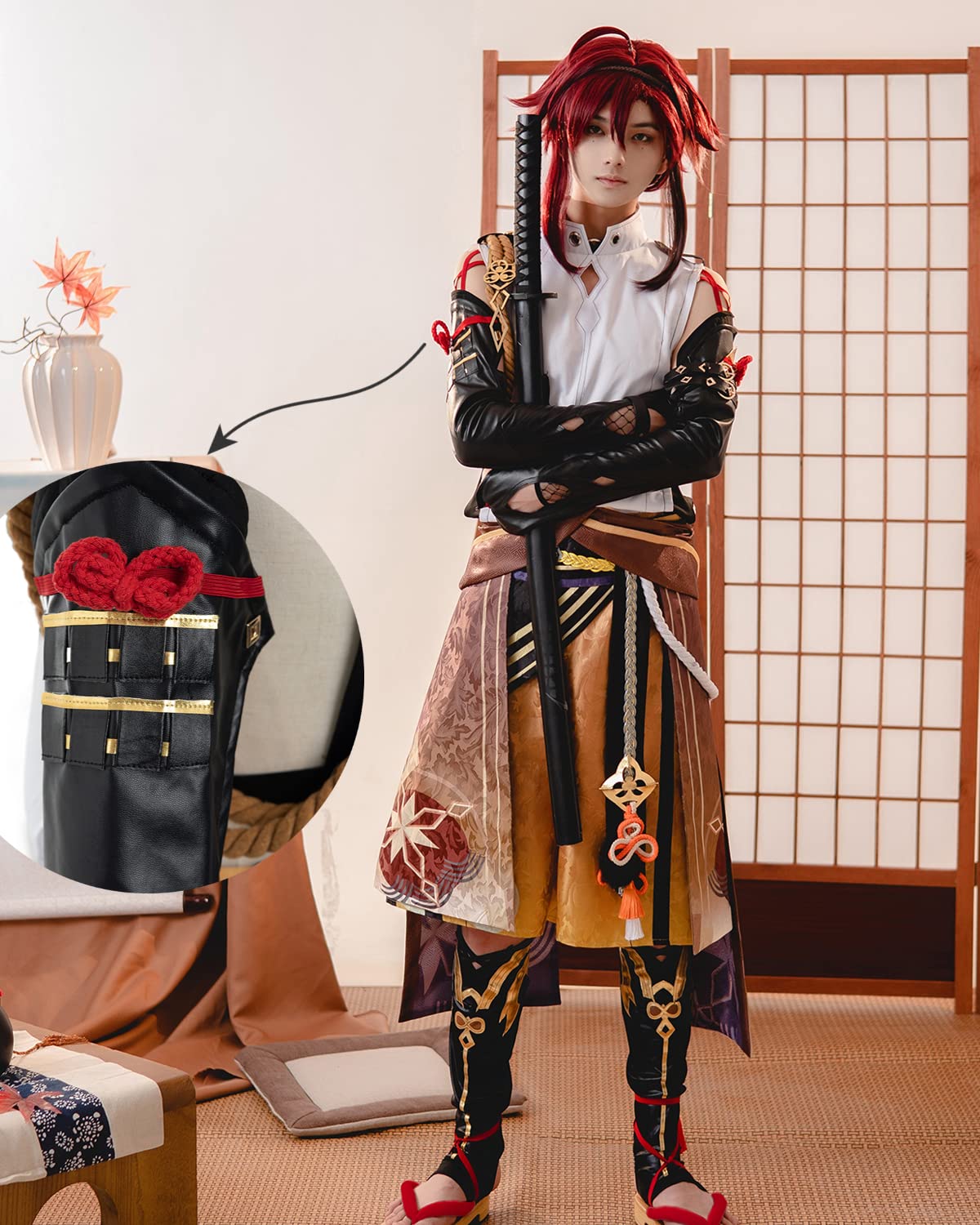 Shikanoin Heizou Cosplay Costume for Adults - Genshin Impact Anime Outfit for Men | Perfect for Conventions, Halloween & Cosplay Events