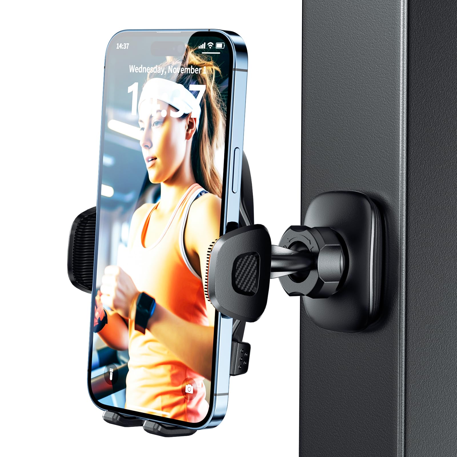 Magnetic Phone Holder for Gym - Universal Smartphone Mount for Thick Cases, Videos, Golf Cart, Tractor & Shower | Perfect for Workouts, Golfing, Farming & Bathroom Use