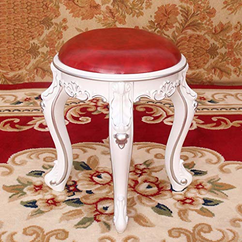 Silver White Leg Red Leather