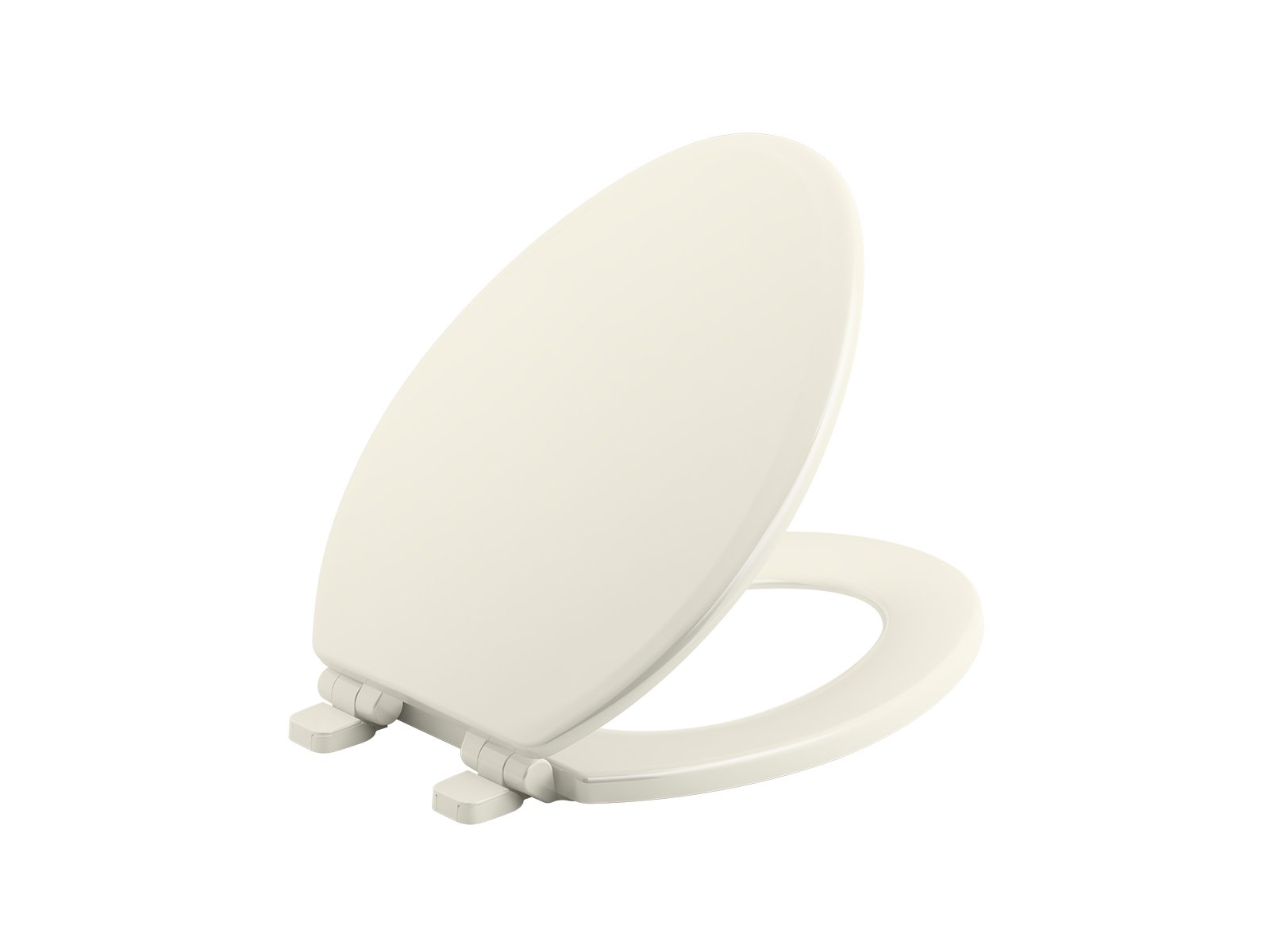 KOHLER 20454-96 Ridgewood Quiet-Close Elongated Toilet Seat with Slow Close Technology, Grip-Tight Bumpers & Easy Installation Hardware - Biscuit Color - Perfect for Modern Bathrooms & Home Renovations