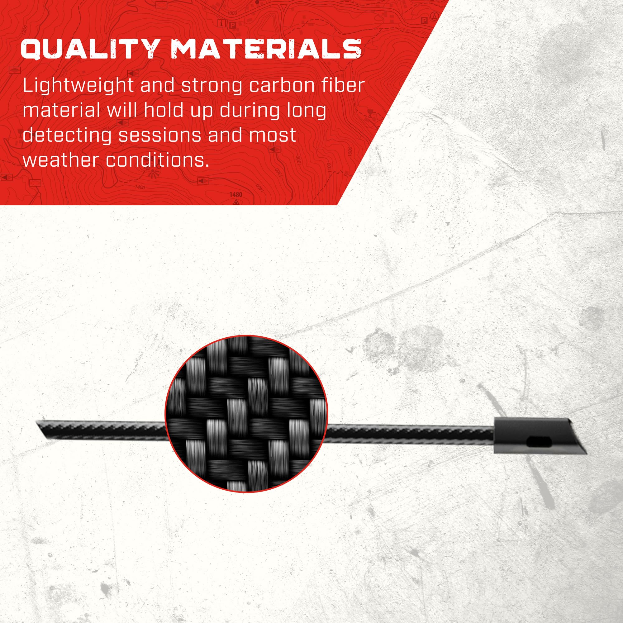 Minelab Carbon Fiber Lower Shaft for CTX 3030 Metal Detector - Lightweight & Durable Replacement Part for Treasure Hunting & Beach Metal Detecting