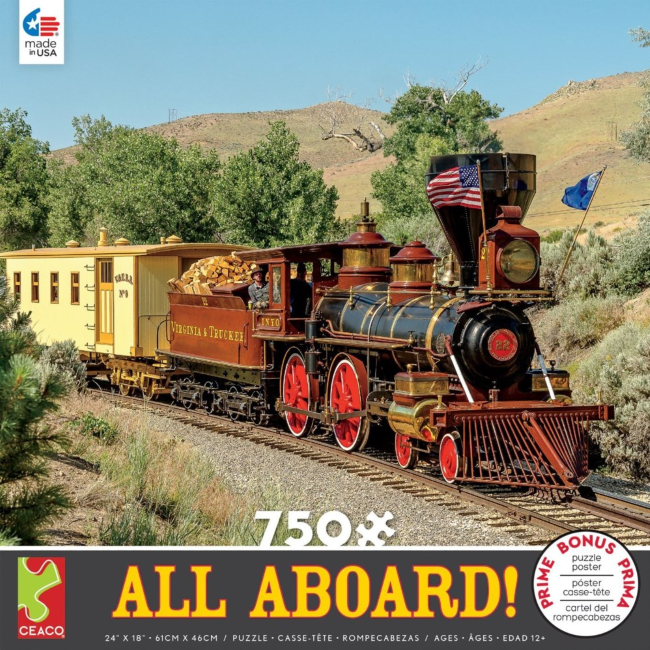 Ceaco All Aboard! Assorted Oversize 750-Piece Jigsaw Puzzle – Perfect for Family Game Nights & Relaxing Activities