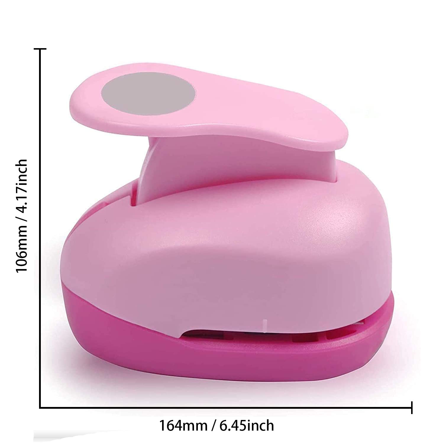 3 Inch Circle Punch for Paper - 75mm Large Hole Puncher in Pink, Perfect for Cardstock, Gift Wrapping, Greeting Cards, Scrapbooking & DIY Craft Projects - Ideal for Home, Office & School Use