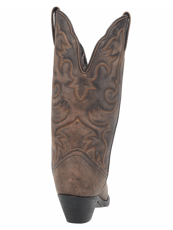 Laredo 51079 Women's Wide Calf Leather Boots - Black & Tan for Comfortable All-Day Wear | Perfect for Work, Casual Outfits & Western Fashion