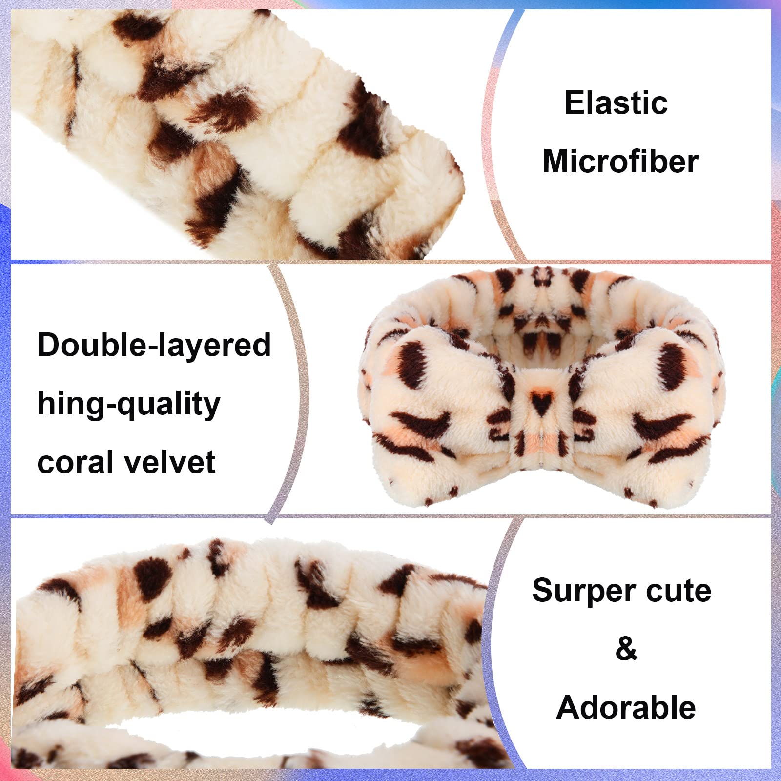 Jutom 74 Pcs Spa Headband Set - 32 Styles Coral Fleece & Terry Cloth Facial Hair Wrap for Makeup, Skincare, Washing Face - Soft Bow Hairbands for Women - Perfect for Salon, Spa, Home Beauty Routine & Gift Giving
