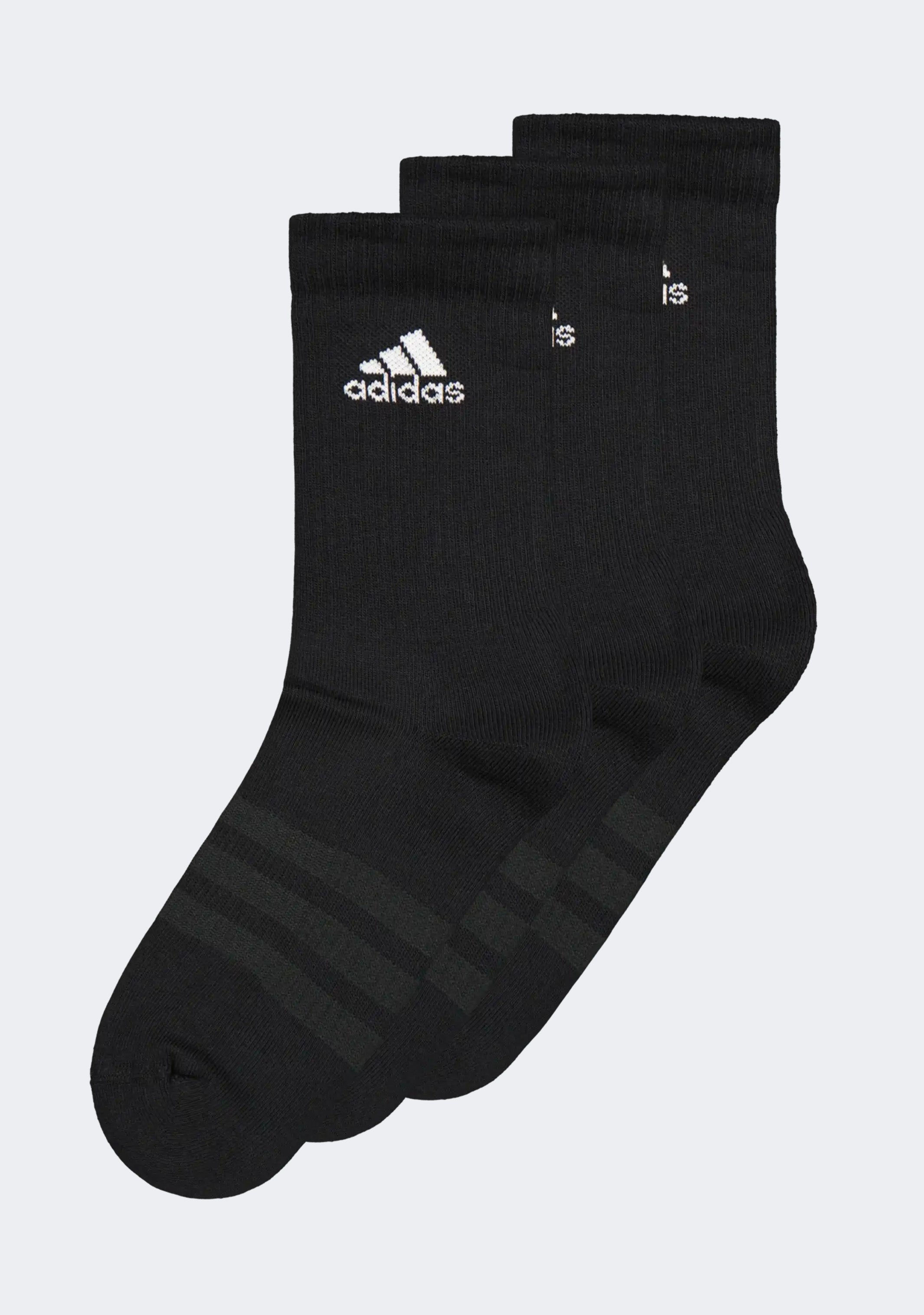 Adidas Performance Cushioned Crew Socks 3-Pack - Moisture-Wicking Athletic Socks for Running, Gym & Everyday Comfort