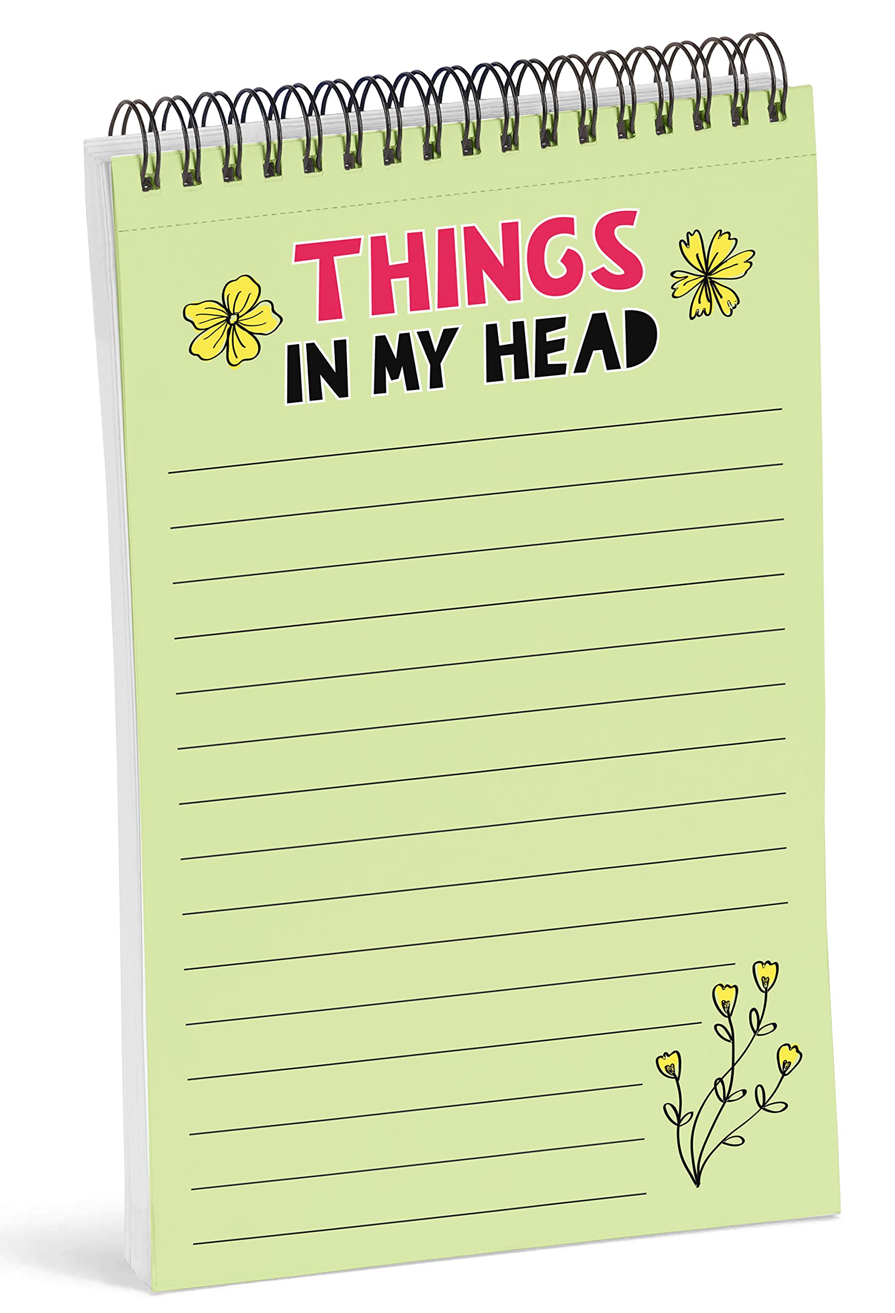 Floral Spiral To Do List Notepad - 6” X 9” Motivational Daily Planner with Tear-Off Sheets (50 Pages) - Perfect for Office, School, and Home Organization