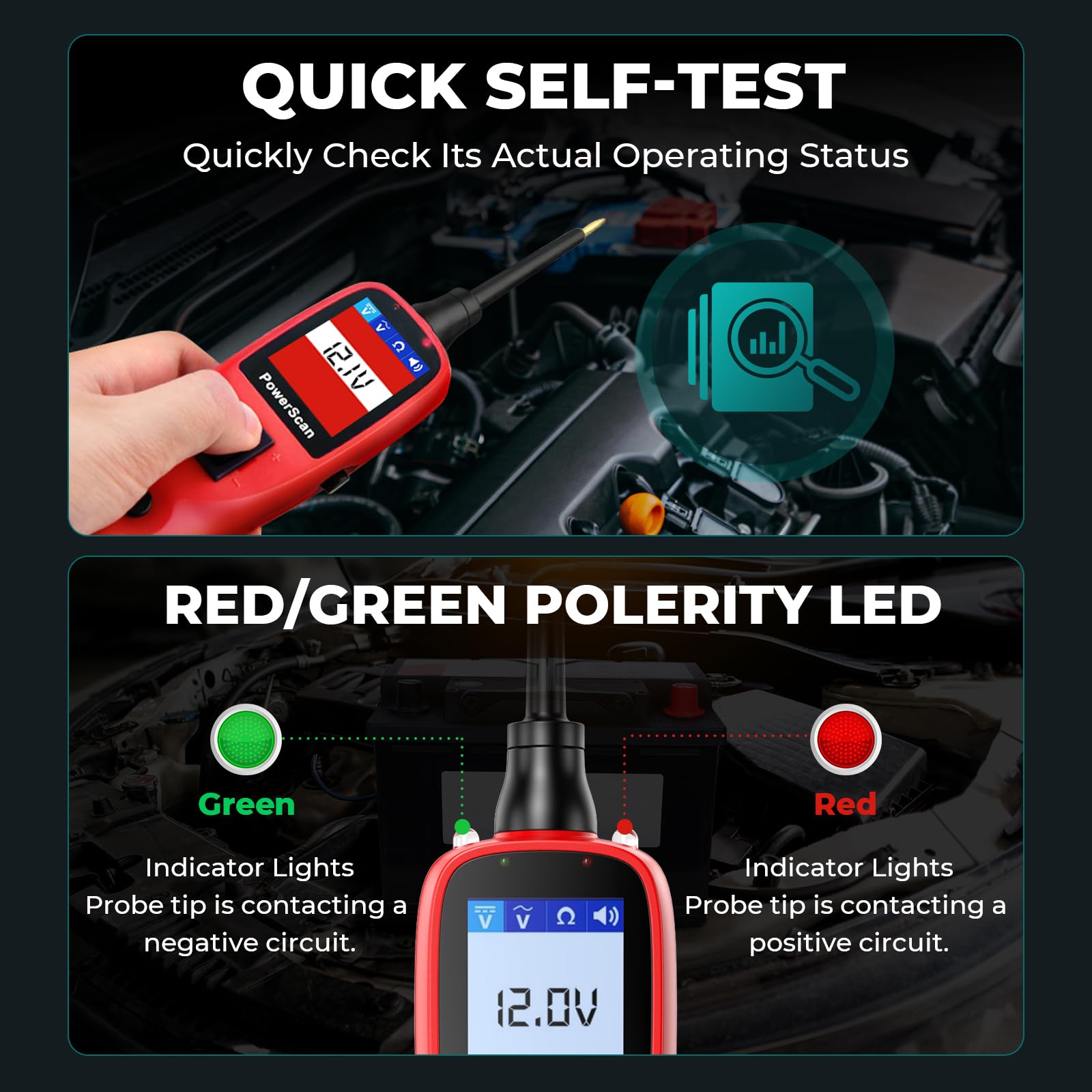 Autel PowerScan PS100 Automotive Circuit Tester 2025 - 12-24V Digital Multimeter with Relay & Diode Testing, 20FT Extra Cord for Electrical Short/Open Circuit Detection - Perfect for Car Repair, DIY Auto Diagnostics & Professional Mechanic Use