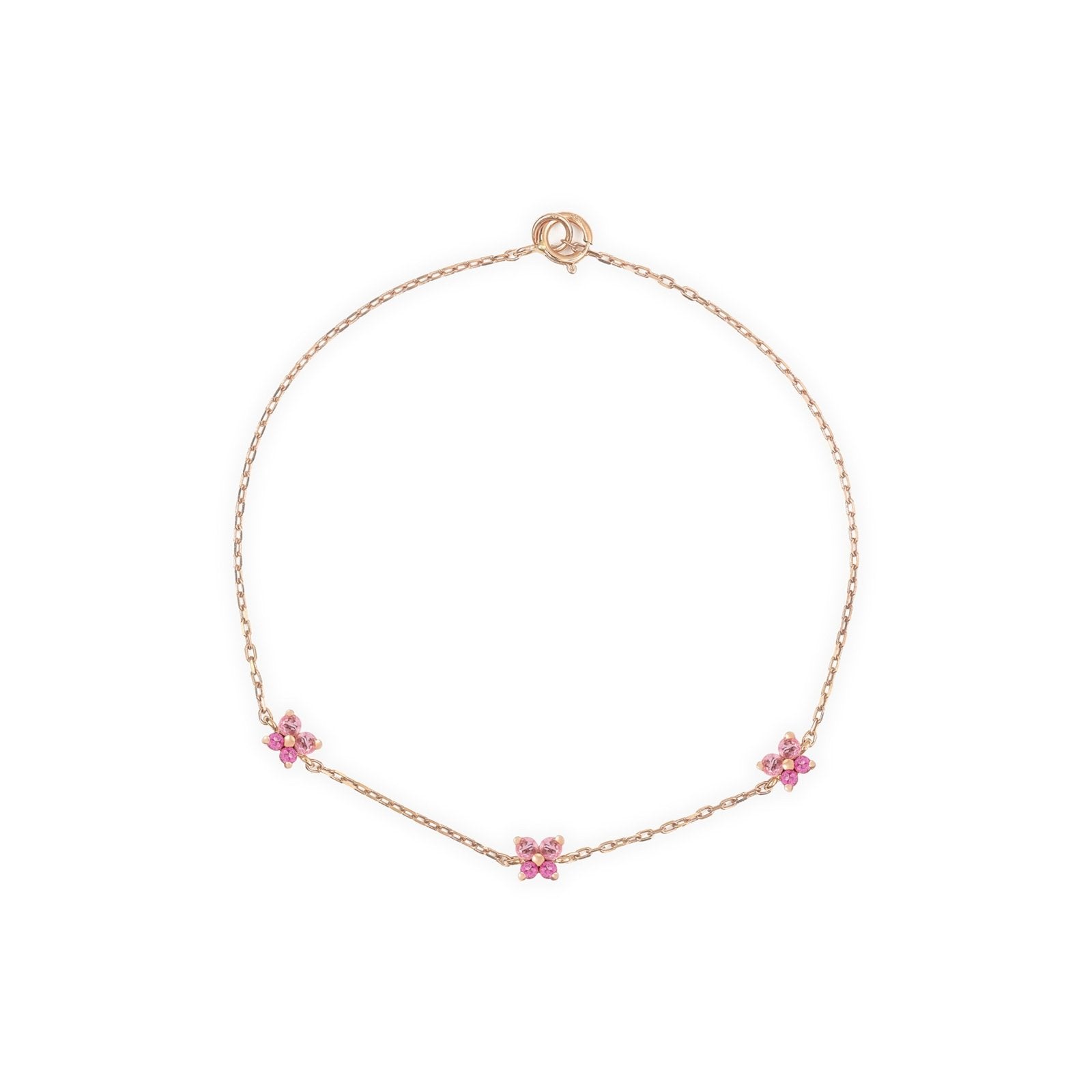 14k Rose Gold Pink Tourmaline Butterfly Station Bracelet - Elegant Jewelry Gift for Women, Perfect for Weddings, Anniversaries & Everyday Wear