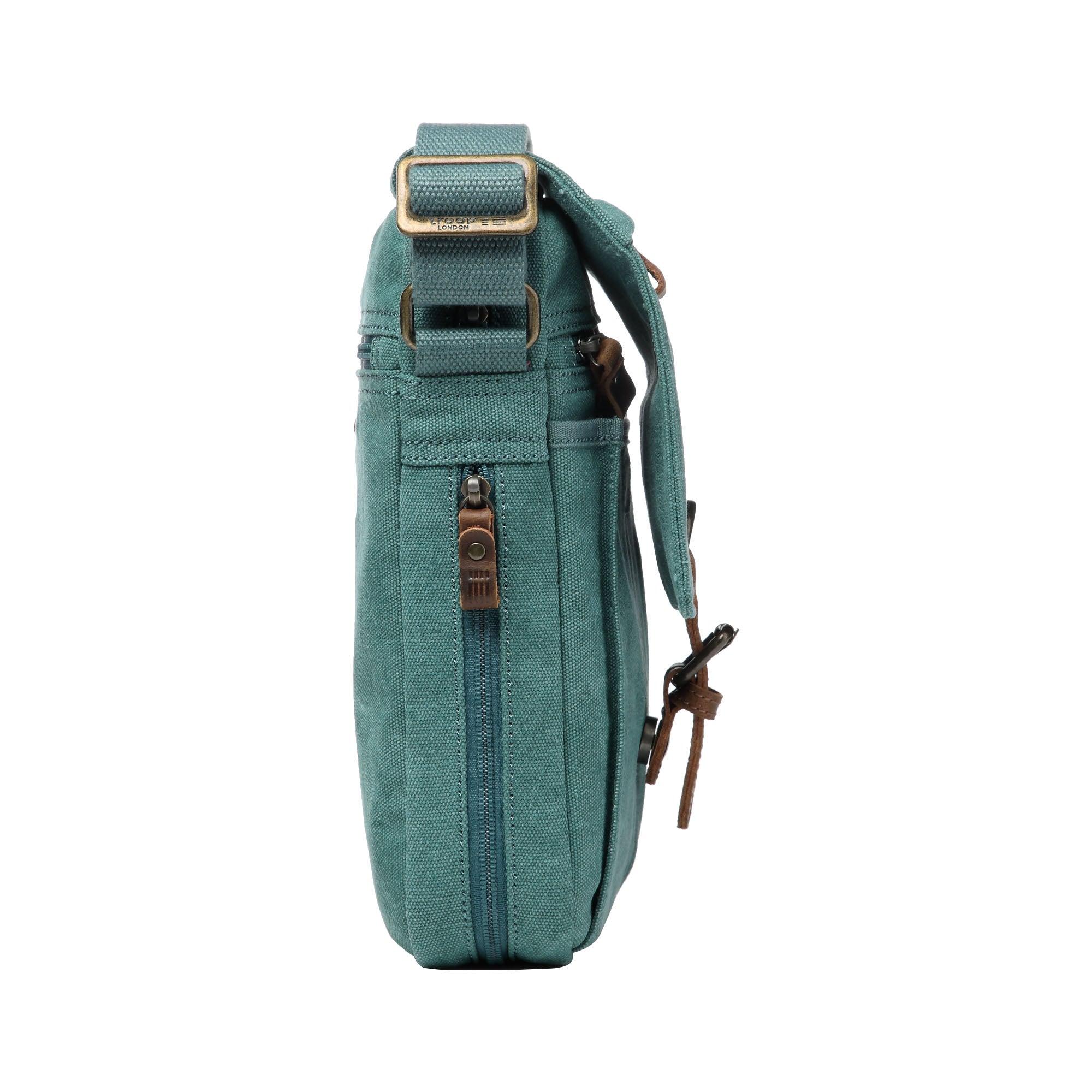 TRP0211 Troop London Classic Canvas Crossbody Bag for Men & Women - Stylish & Durable Everyday Shoulder Bag for Work, Travel & Casual Outings