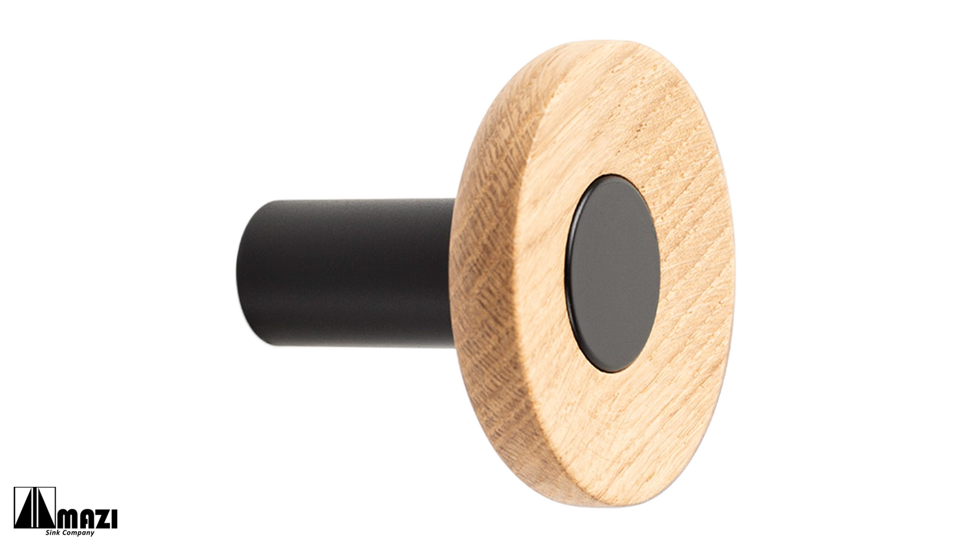 Zoot 7001 Matte Black & Oak Handle - Premium Kitchen Utensil for Cooking, Baking & Serving - Ideal for Home Chefs & Professional Kitchens