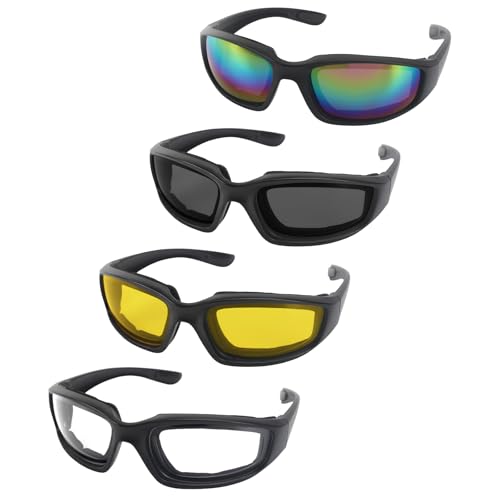 4 Pair Glasses/Clear, Color, Smoke, Yellow