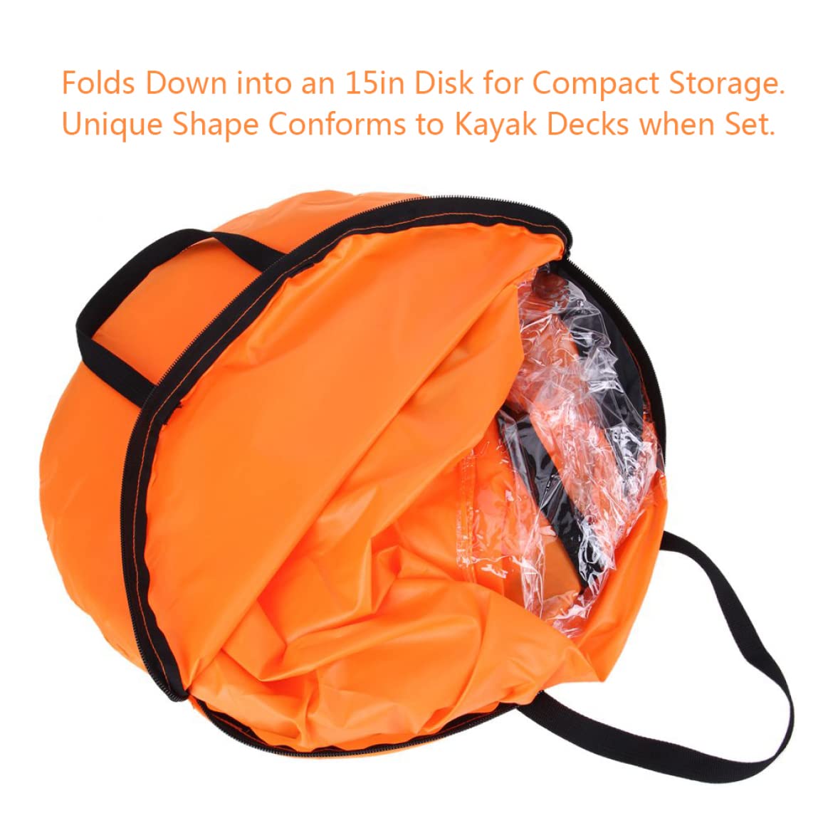 Foldable PVC Kayak Sail with Quick Release & Clear Window - Portable Downwind Sail Kit for Inflatable Boats, Kayaks, Canoes & Paddle Boards | Perfect for Fishing, Camping & Water Sports Adventures