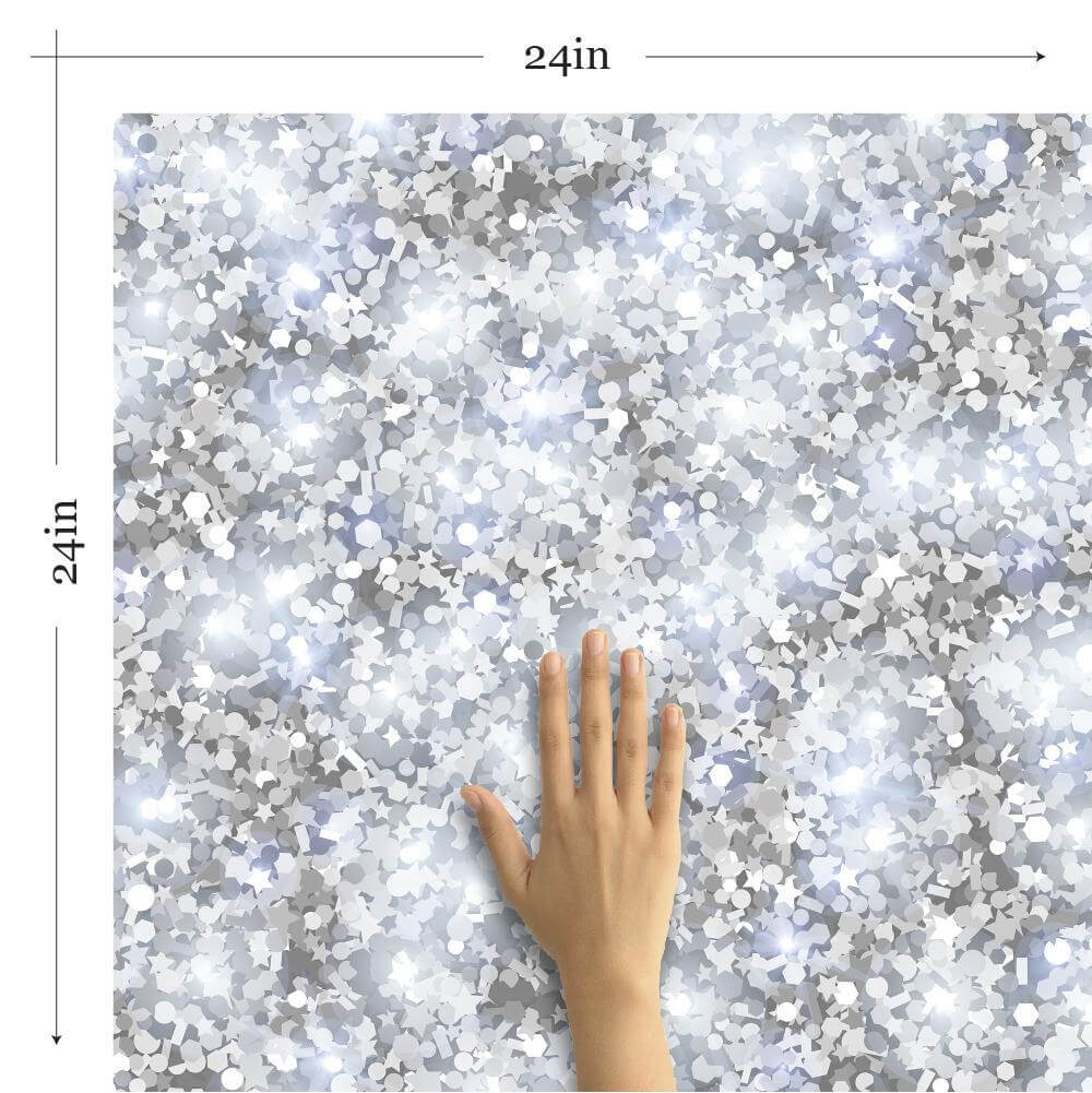 Grey Stars Peel and Stick Removable Wallpaper for Teens - Self-Adhesive Decorative Wall Covering for Bedroom, Dorm, Nursery & Home Decor