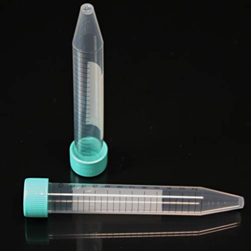 15ml Centrifuge Conical Tubes - 500 Pack, Sterile Plastic Lab Tubes Without Rack for DNA/RNA Sample Storage, Medical Research & Laboratory Experiments