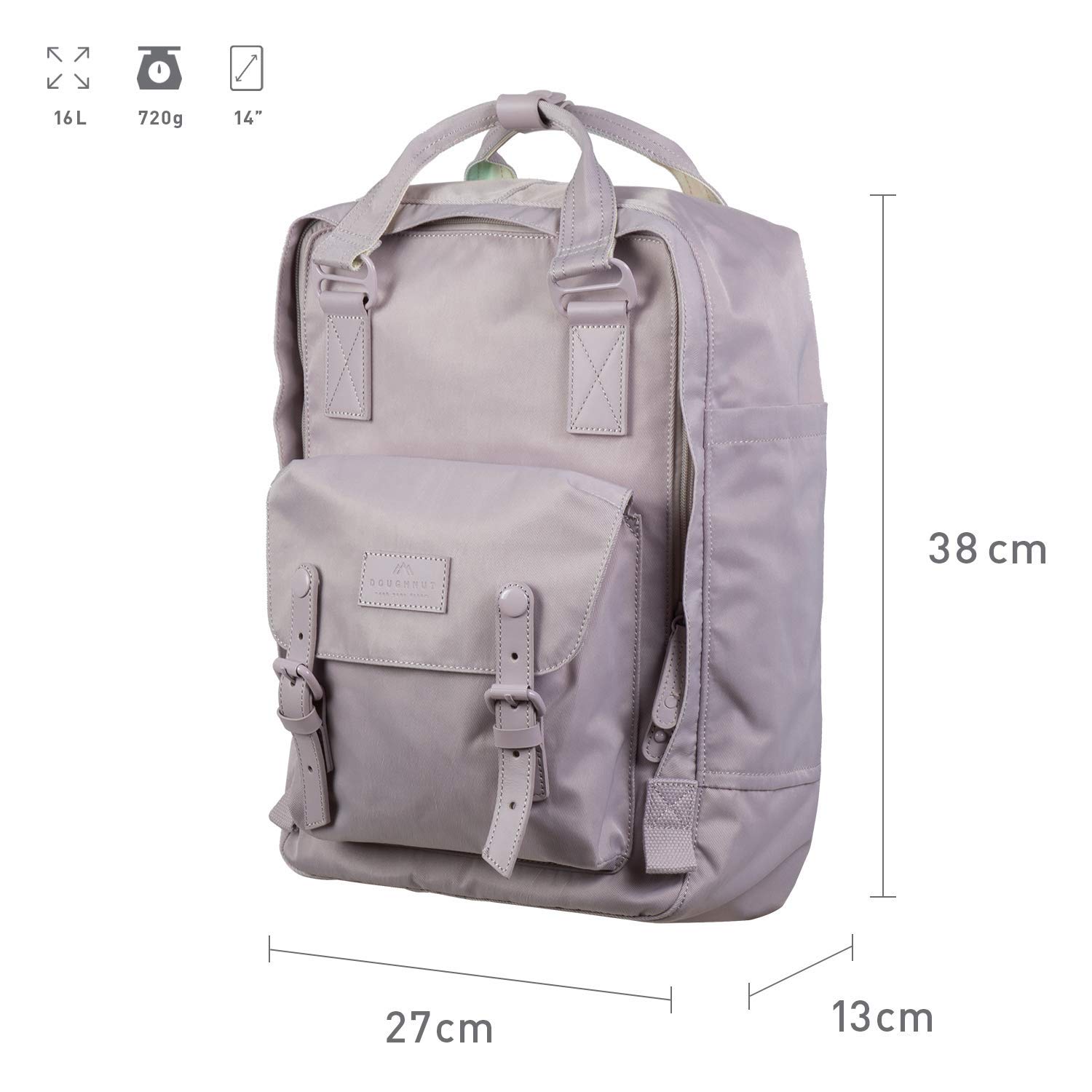 16L Unicorn Print Doughnut Macaroon Backpack for Women - Stylish School & College Bag for Girls, Perfect for Travel, Campus & Everyday Use