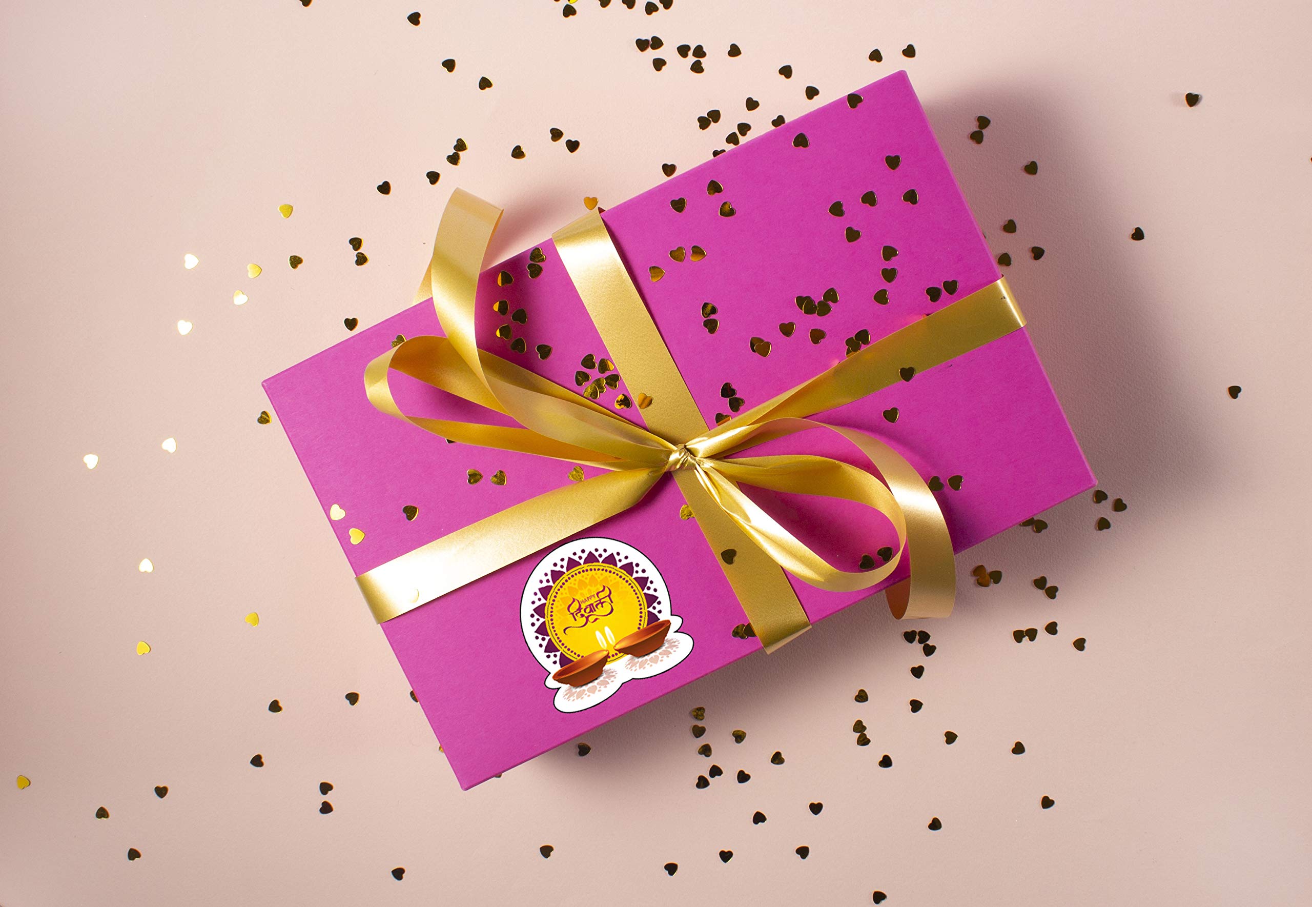 Happy Diwali Self-Adhesive Gift Wrap Stickers - 15pcs Festive Shape Labels for Crafts, Packages & Greeting Cards | Perfect for Diwali Decorations, Party Favors & Gift Sealing