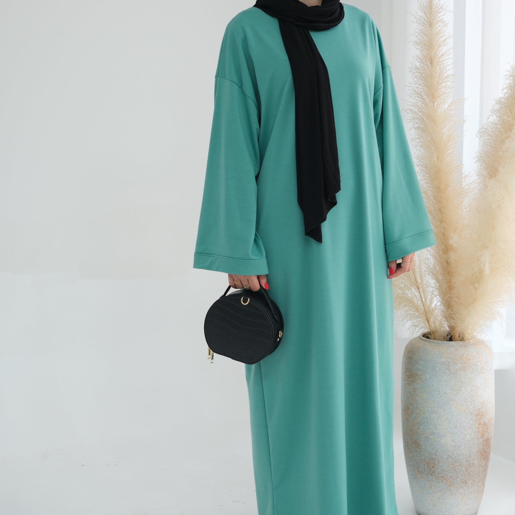 Ava Knit Maxi Dress for Women - Flowy Long Summer Dress in Aqua Green | Perfect for Beach Vacations, Date Nights & Casual Outings