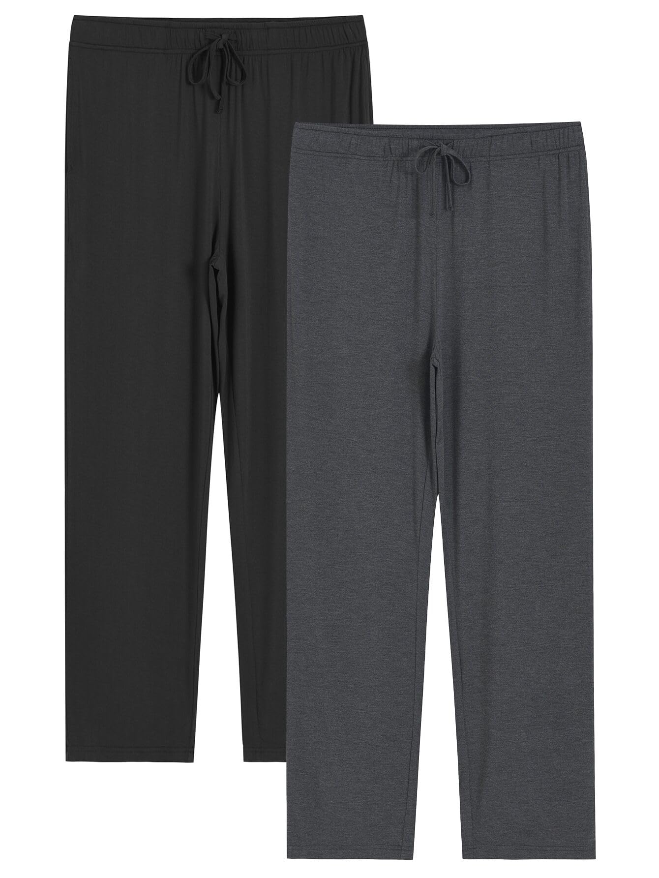 Men's Viscose Pajama Pants - Soft & Breathable Lounge Pants with Pockets for Sleeping, Relaxing at Home or Travel