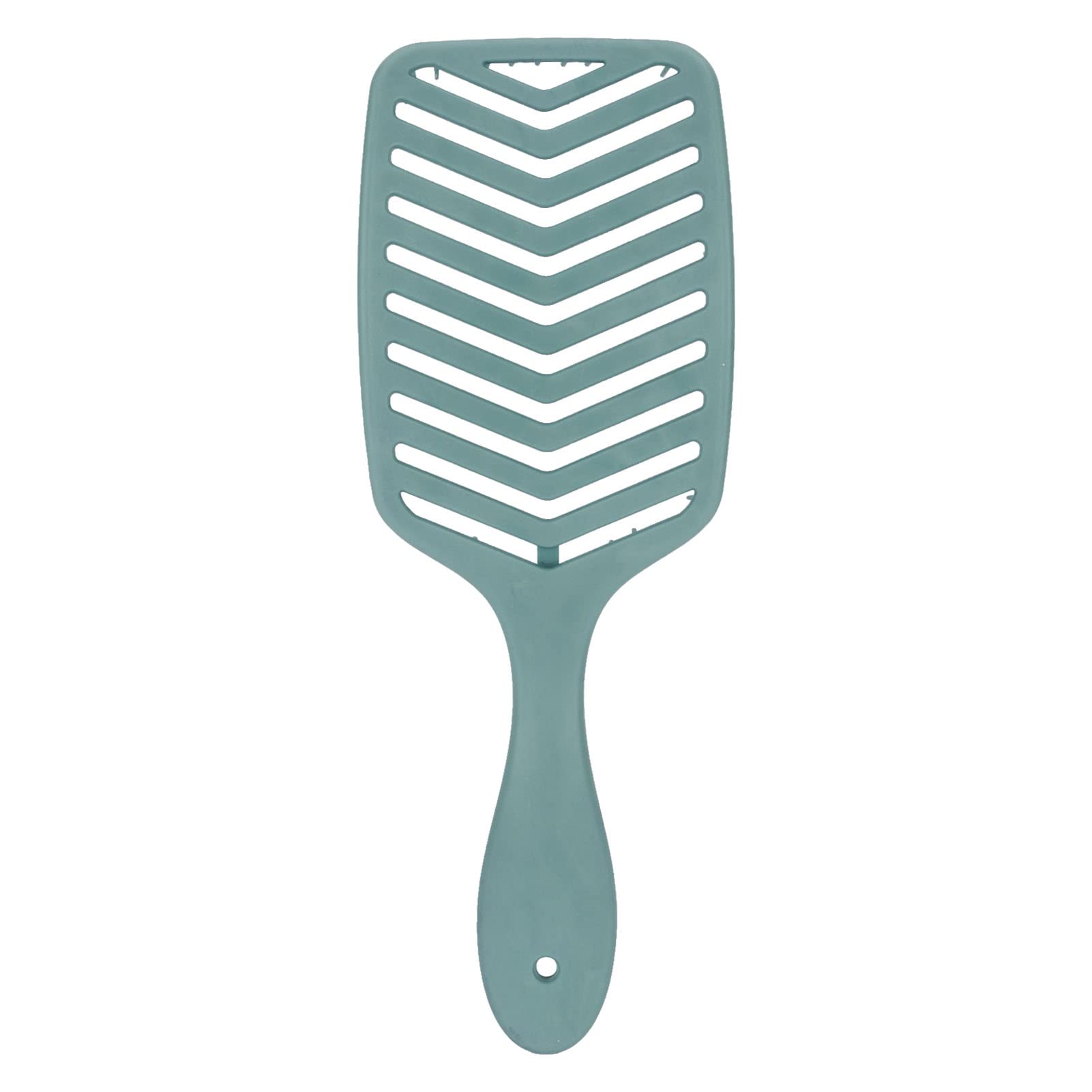 EXCLUZO Ventilated Hair Brush for Detangling - Hollow Out Design, Rounded Teeth for Gentle Styling - Easy Clean Wet/Dry Use for Men's Beard & Women's Hair (Dark Green) - Perfect for Home, Travel & Salon Styling