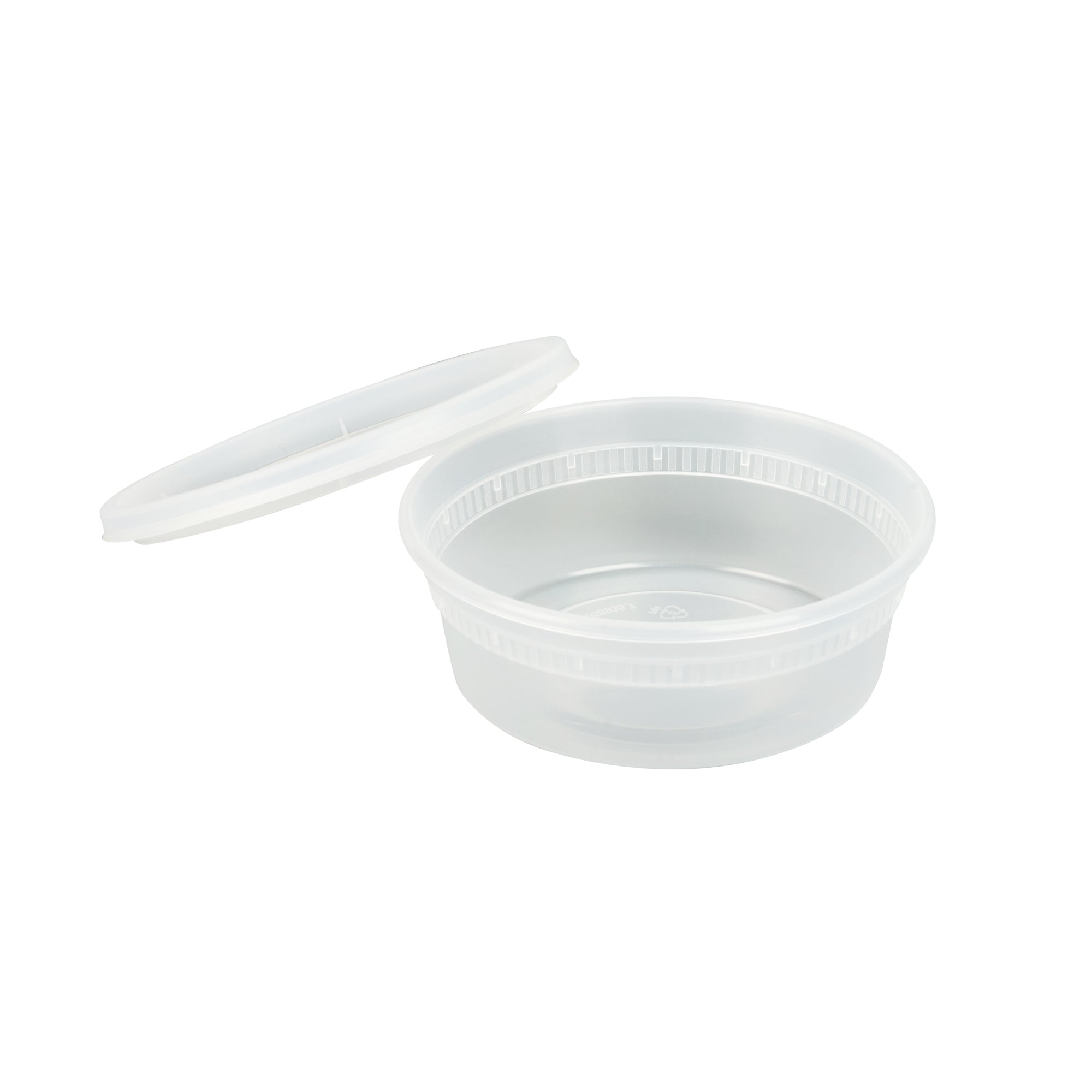 8 oz Round Clear Plastic Soup Containers with Lids (25-Pack) - Microwave Safe, 4.5