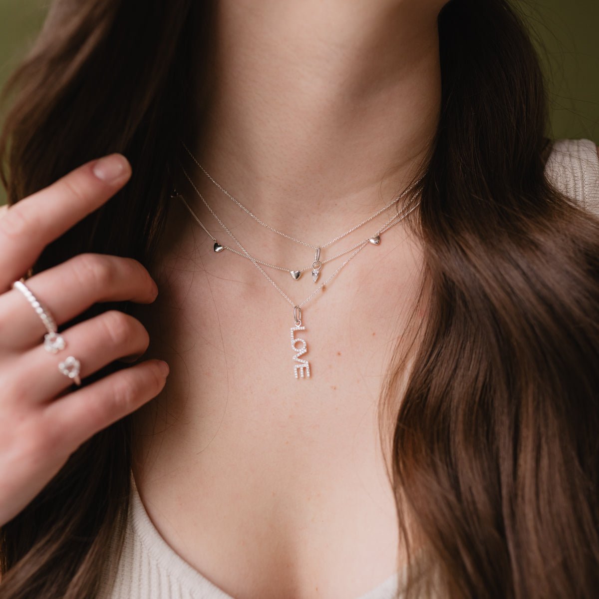 Dainty Poise Heart Necklace in Sterling Silver - Elegant Jewelry Gift for Women, Perfect for Valentine's Day, Anniversary & Romantic Occasions