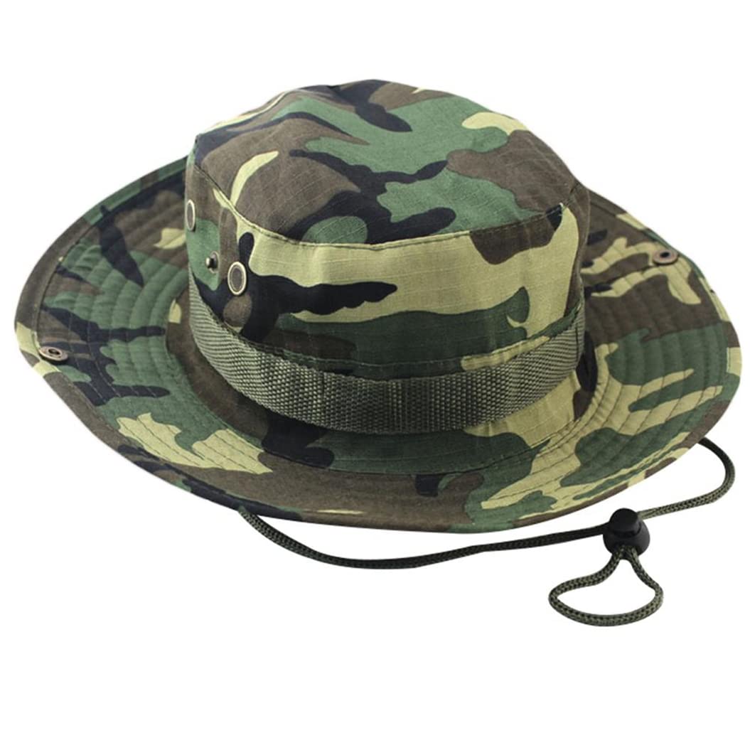 Breathable Camouflage Boonie Hat for Men & Women - Quick Dry Fishing Sun Cap with UPF Protection - Perfect for Summer Outdoor Activities, Hiking, Camping & Beach