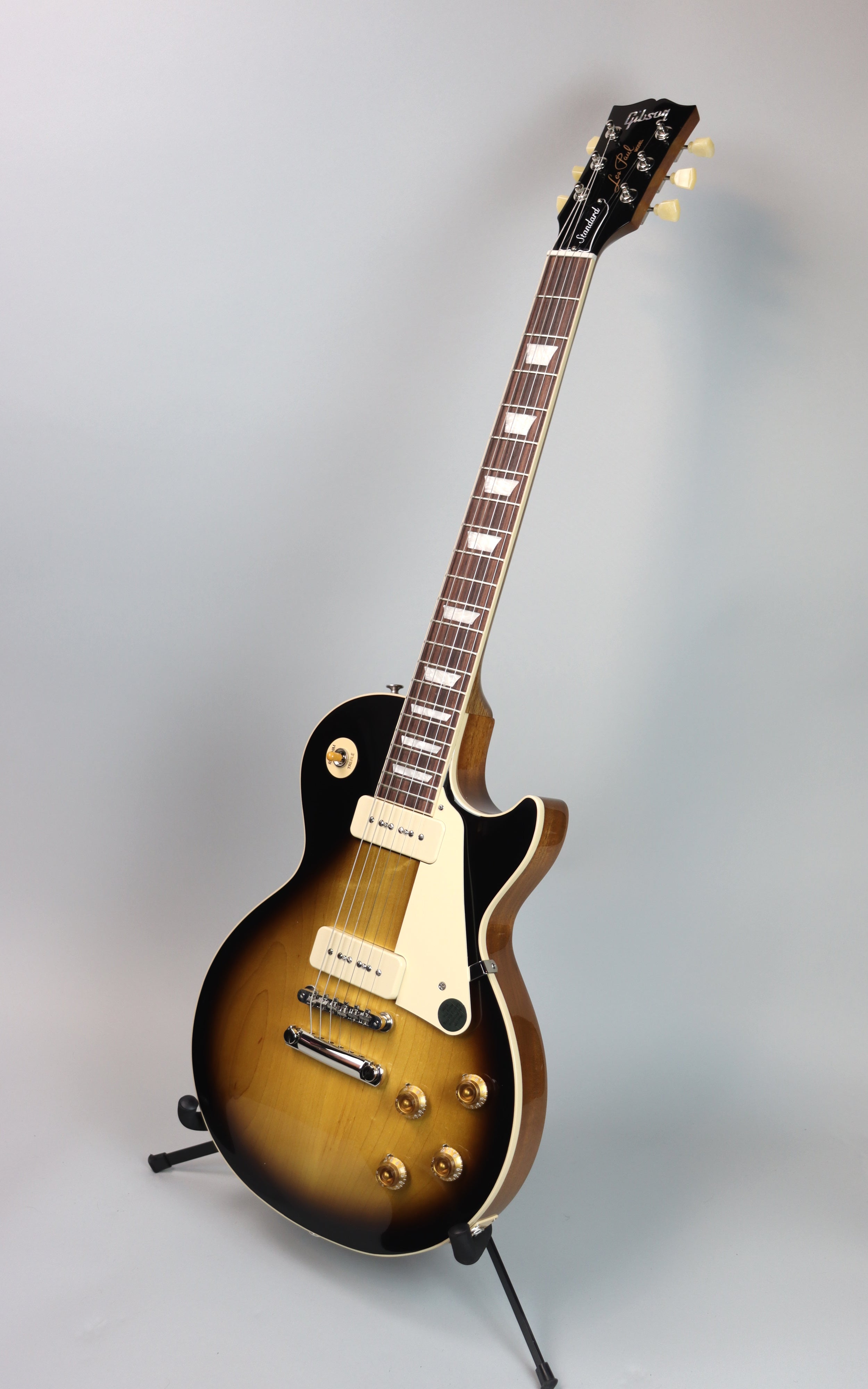 Gibson Les Paul Standard '50s Electric Guitar with P90 Pickups in Tobacco Burst Finish - Perfect for Blues, Rock, and Vintage Tone Enthusiasts