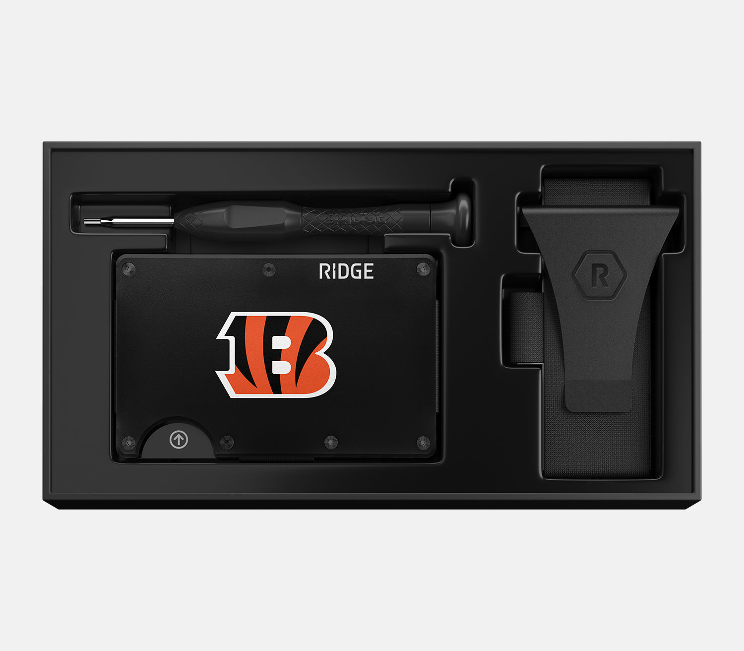 Ridge Wallet for Men - Slim RFID Blocking Metal Wallet - Cincinnati Bengals NFL Team Design - Perfect for Everyday Carry, Travel & Gifts