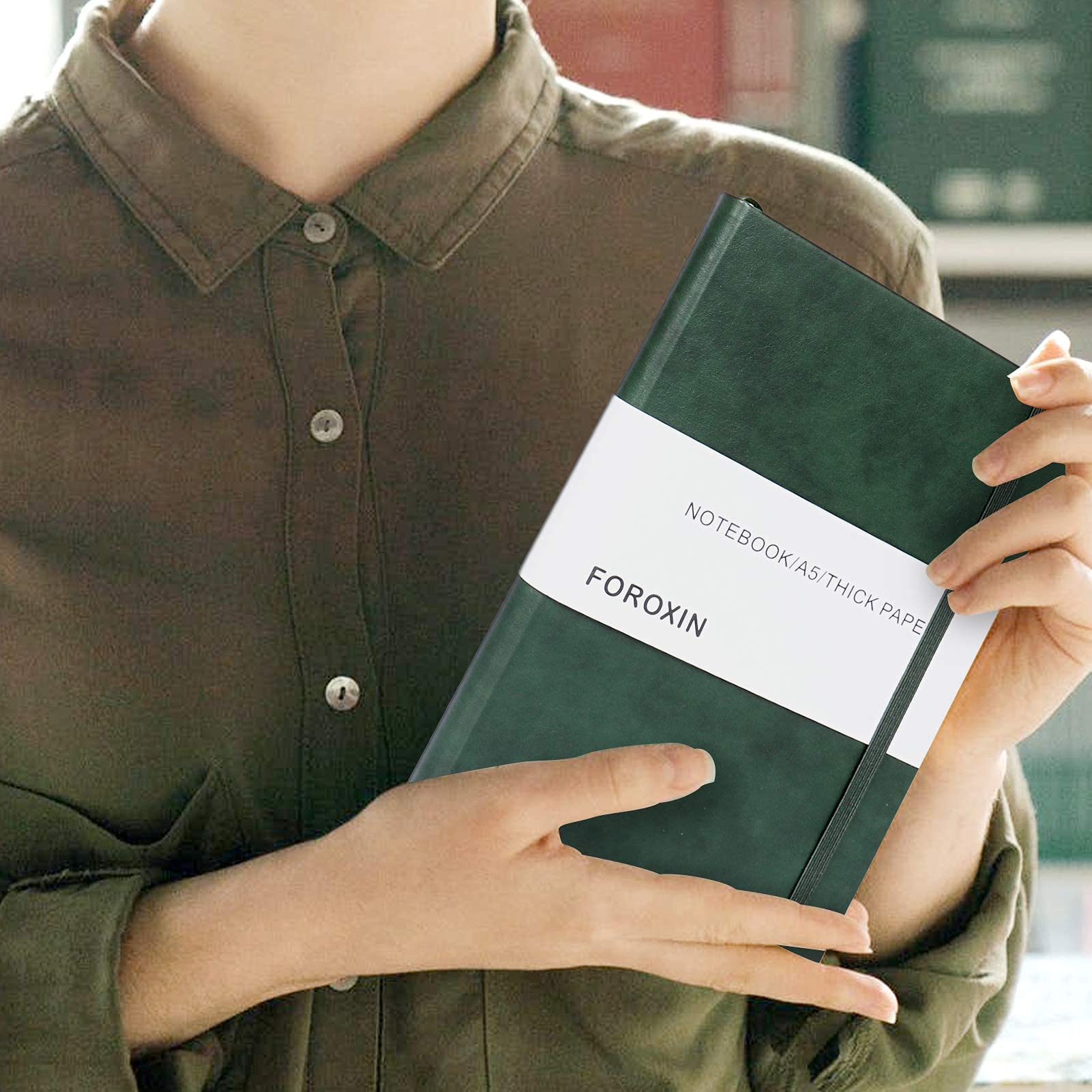 Premium Leather Lined Journal Notebook for Women & Men - 8.3
