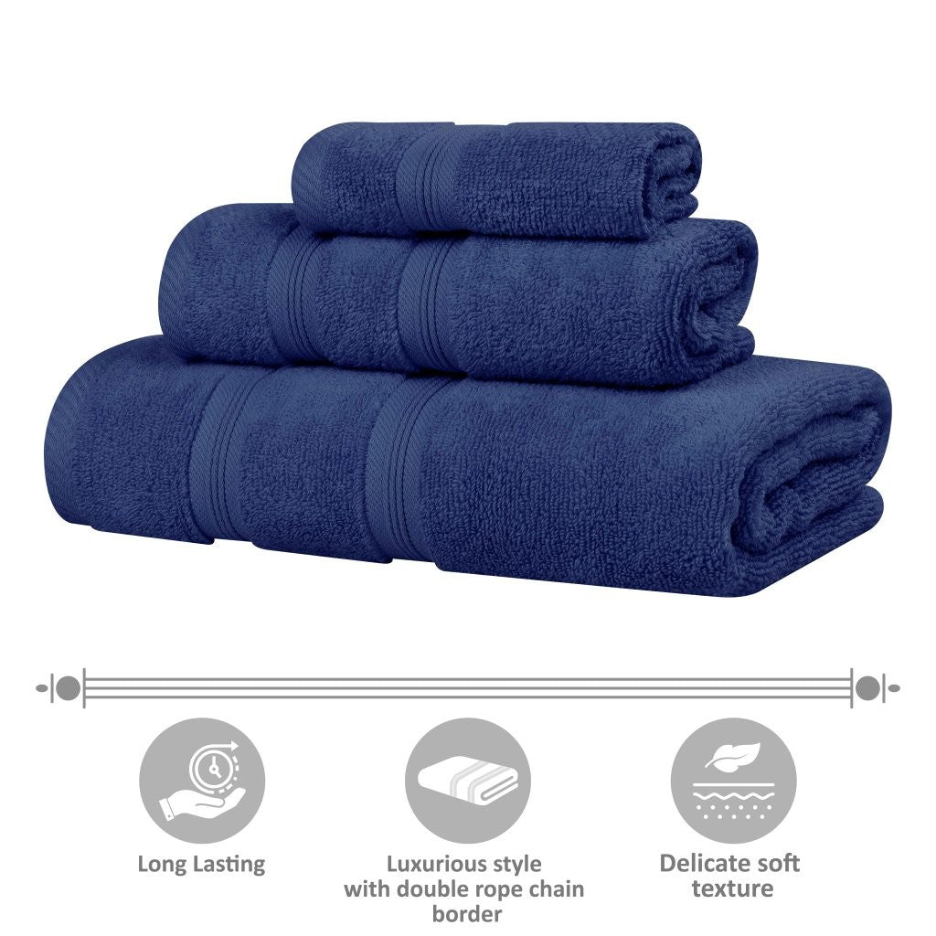 Premium Smart Dry Zero Twist Cotton 9-Piece Towel Set - Ultra Soft & Absorbent Bath Towels, Hand Towels & Washcloths for Spa, Bathroom & Luxury Home Use