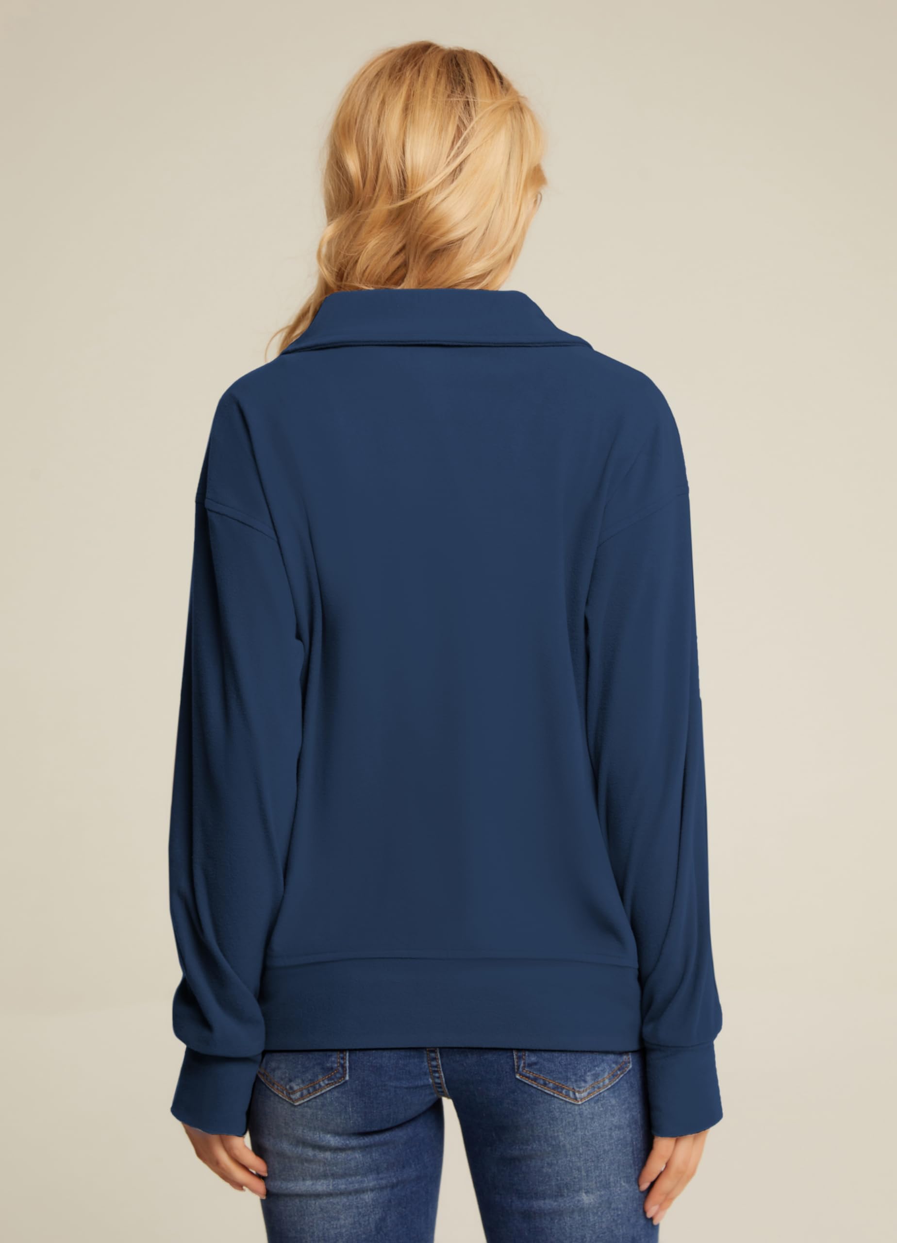 Maacie Maternity Sweatshirt - Half Zip Thermal Fleece Pullover with Thumbholes & Kangaroo Pocket - Cozy Winter Pregnancy Wear for Nursing Moms