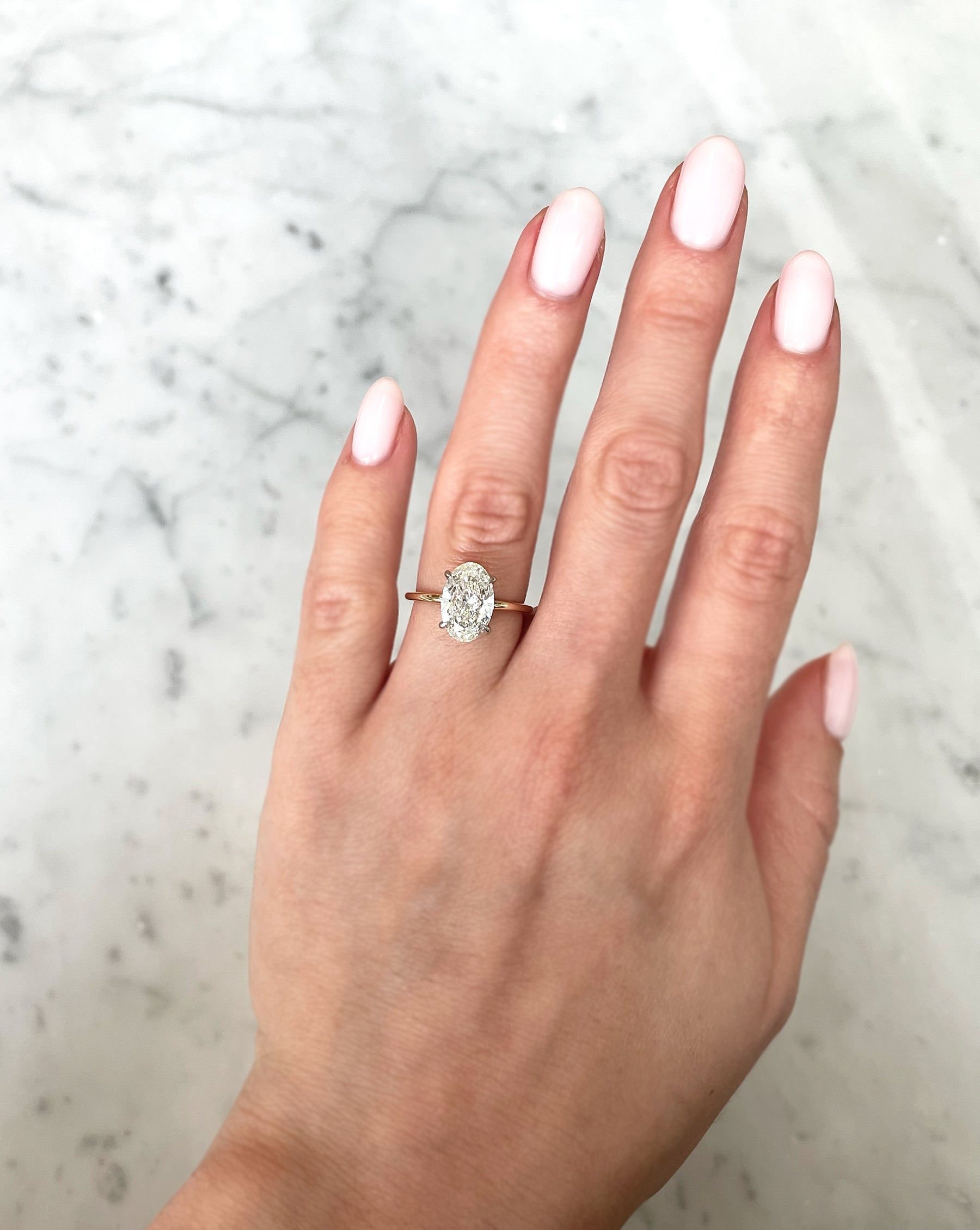 2.40 Carat Oval Cut Whisper Thin Diamond Engagement Ring - Perfect for Proposals, Anniversaries & Special Occasions
