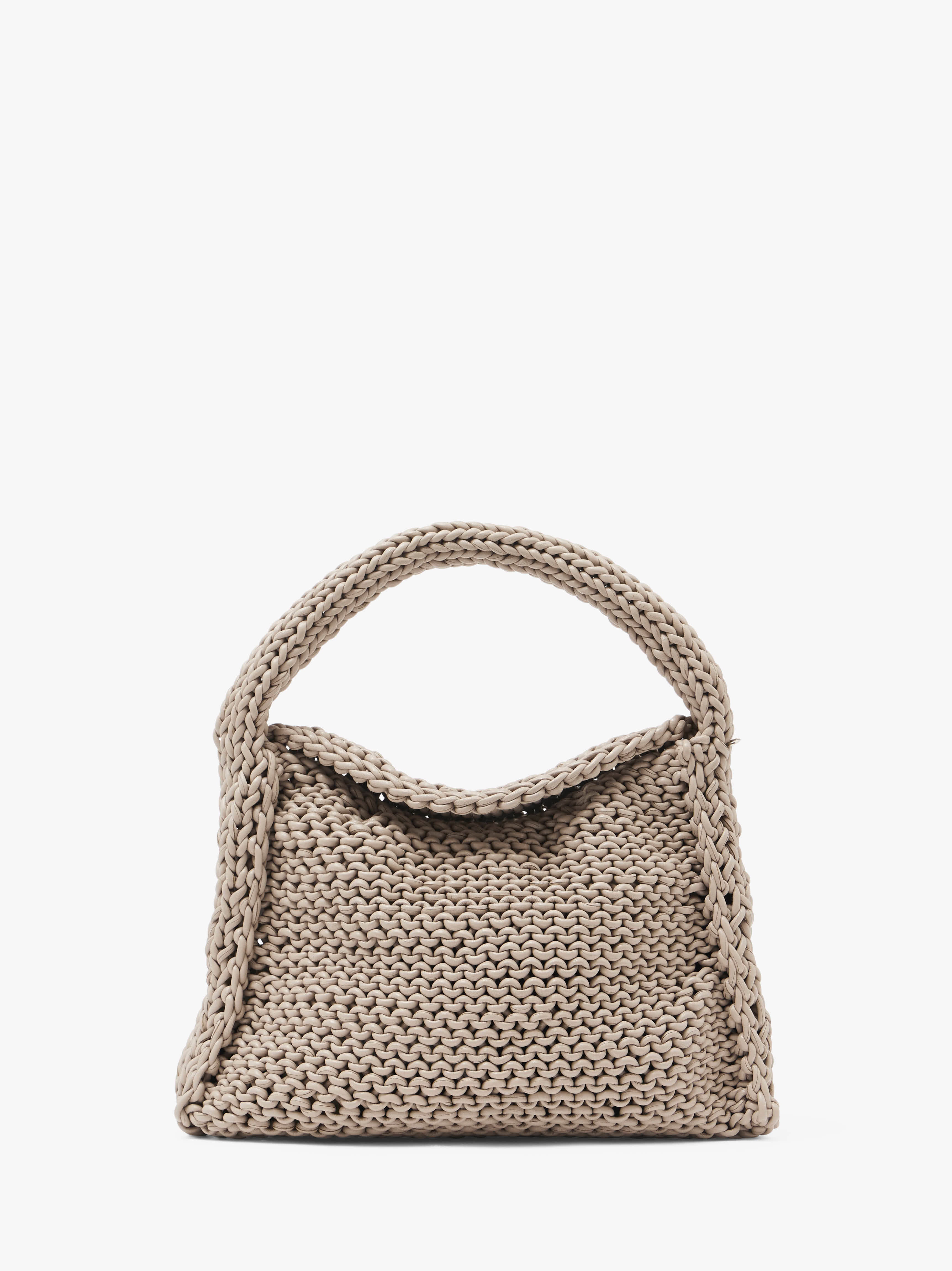 Stylish Knitted Hobo Bag with Leather Drawstring - Trendy Shoulder Purse for Women | Perfect for Casual Outings, Shopping & Travel