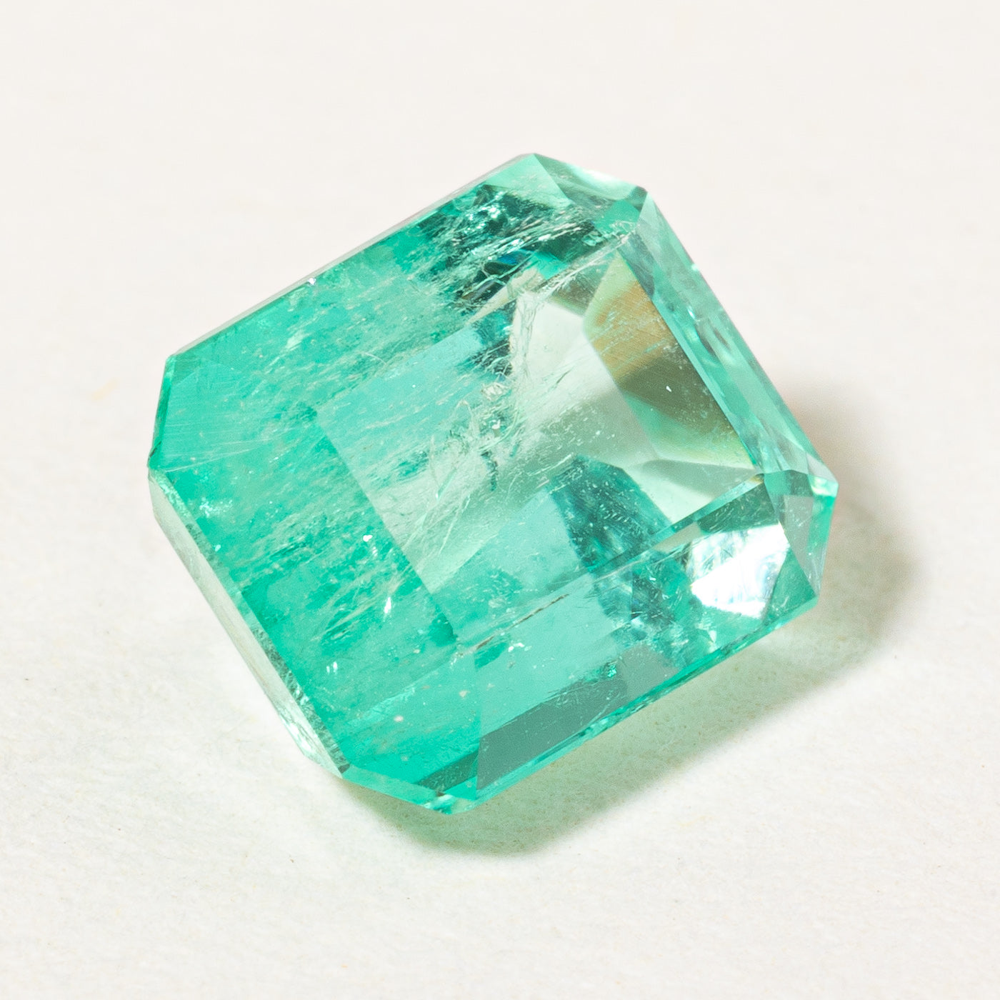 1.85ct Natural Colombian Emerald Gemstone - Loose Rectangular Cut with Beveled Corners for Jewelry Making & Engagement Rings