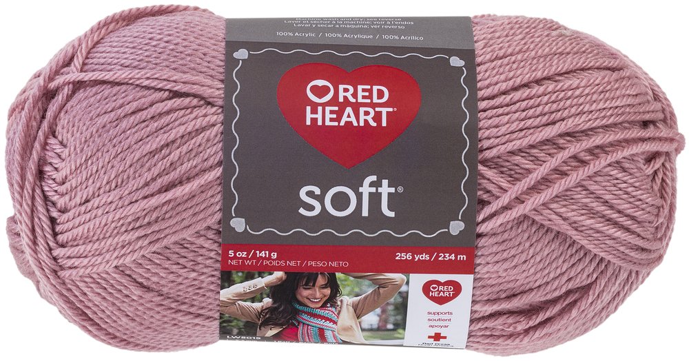 RED HEART Soft Yarn - Rose Blush | Premium Acrylic Knitting & Crochet Yarn for Blankets, Scarves & DIY Crafts | Perfect for Beginners & Advanced Crafters