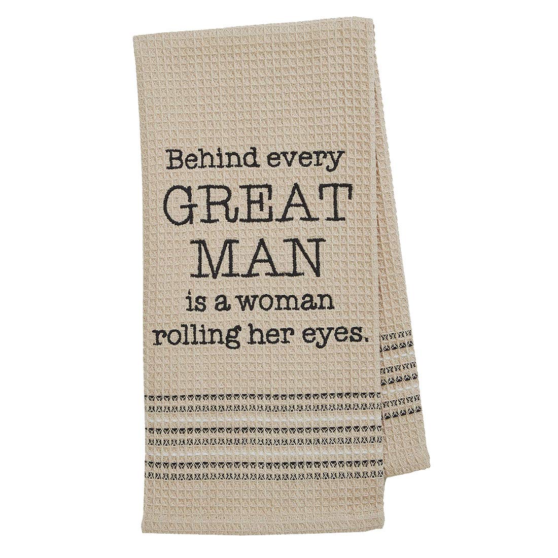 Funny Novelty Cotton Kitchen Dish Towel - Mona B Great Man Design - Perfect for Cooking, Cleaning & Gifting