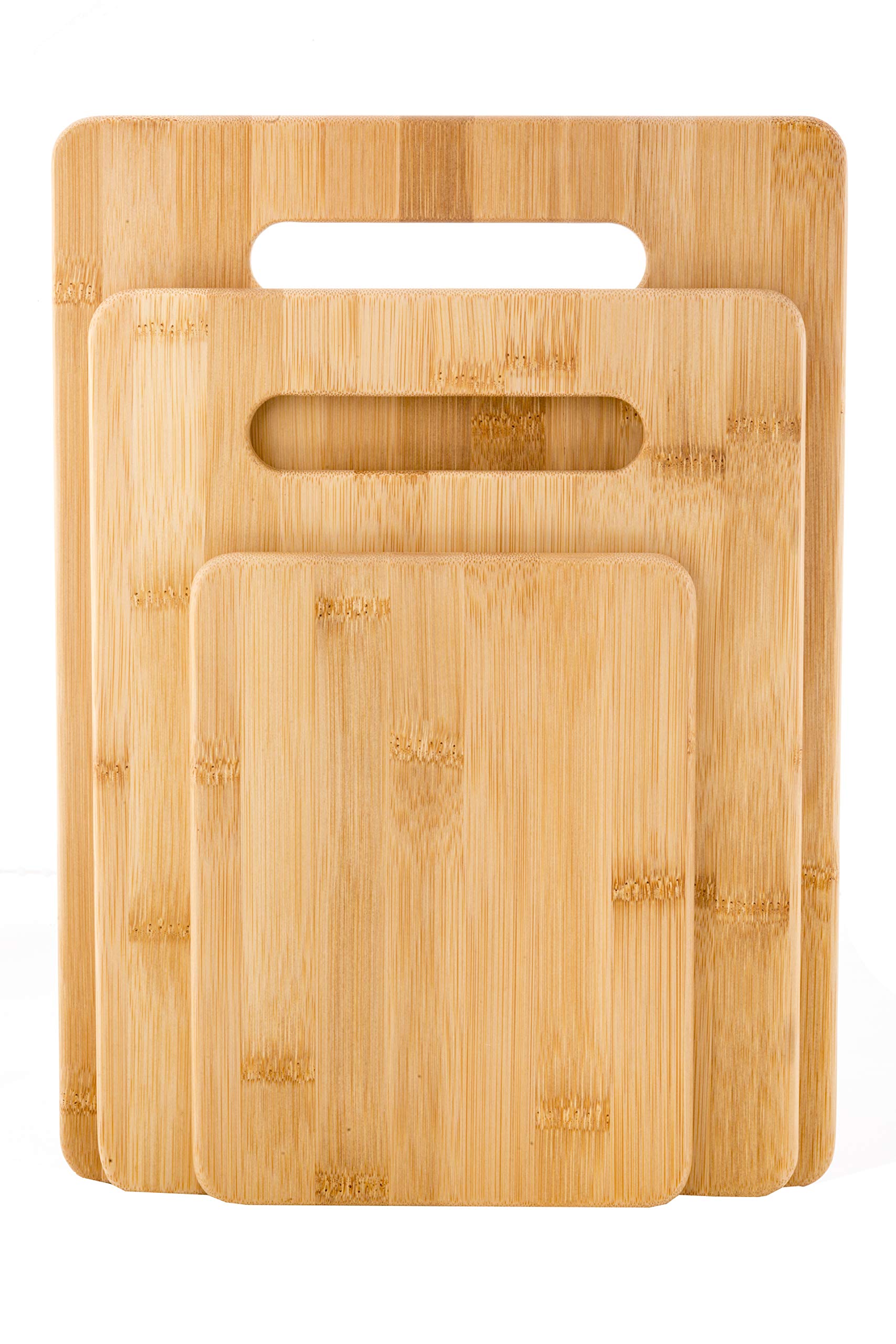Premium Bamboo Cutting Board Set - 3-Piece (6