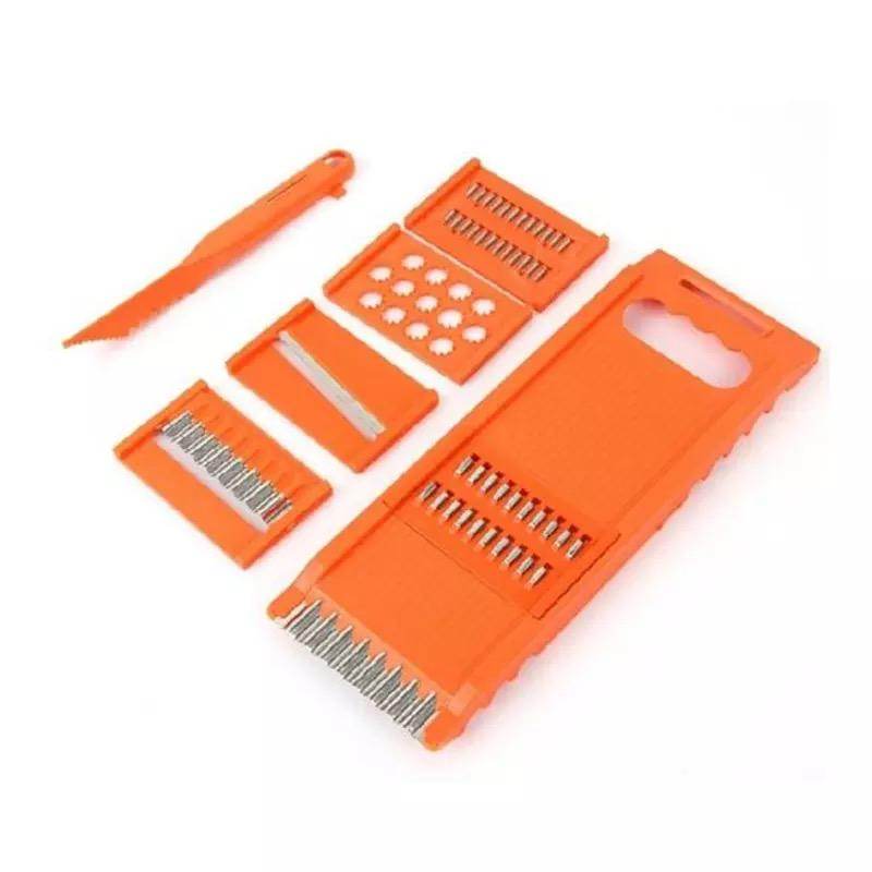 6-in-1 Multi-Function Vegetable Fruit Slicer Pro - Kitchen Mandoline Slicer for Potato, Carrot, Onion & More - Perfect for Salad Prep, Meal Prepping & Healthy Cooking