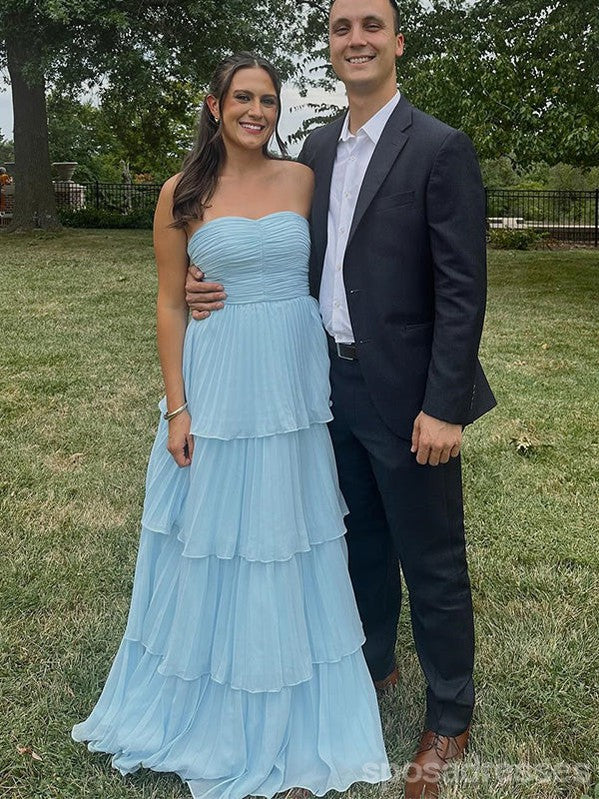 Elegant Blue A-Line Sweetheart Neckline Maxi Long Party Prom Dress - Formal Evening Gown for Women - Perfect for Prom, Homecoming, Wedding & Special Occasions