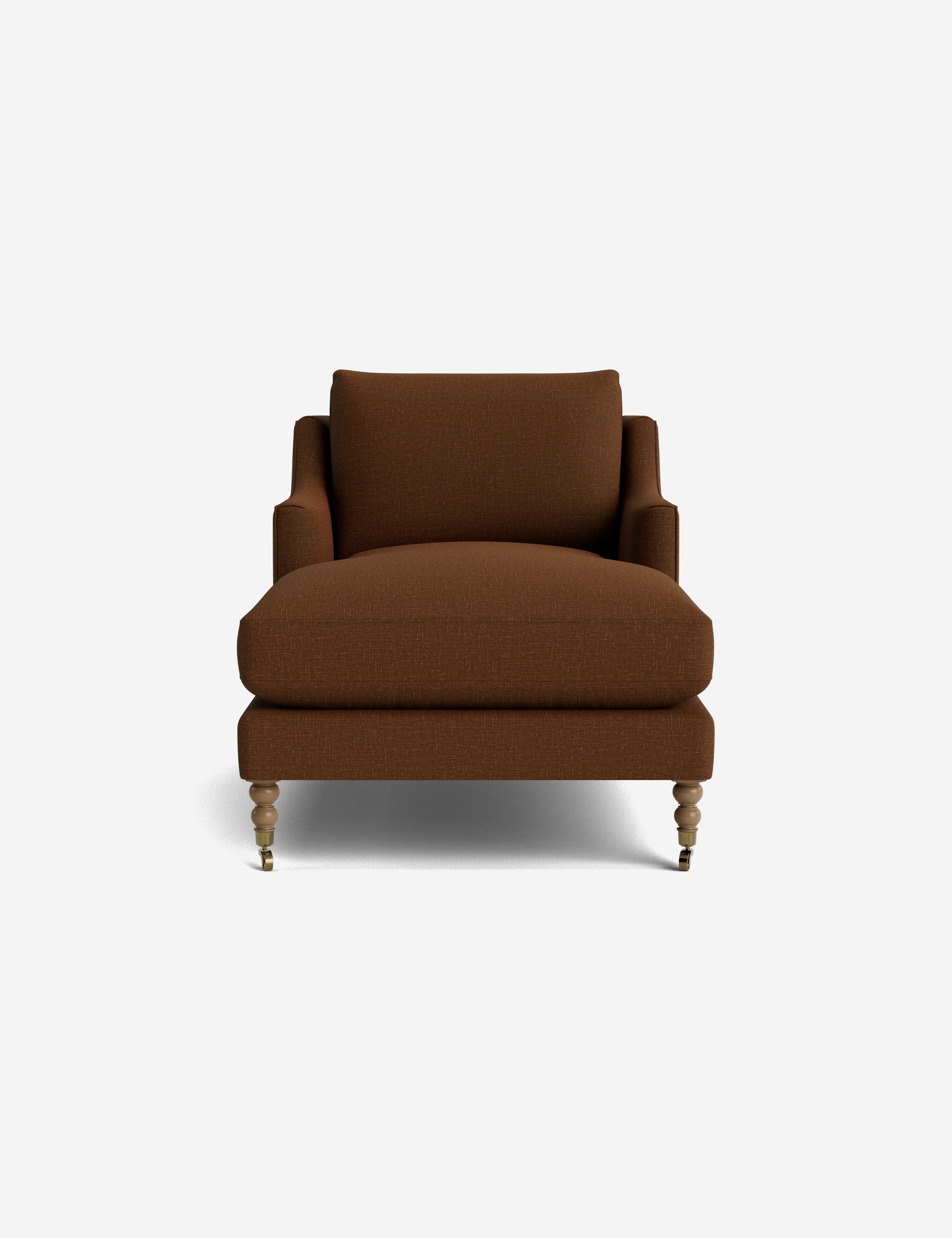 Fabienne Chaise Lounge Chair - Modern Accent Chair for Living Room, Bedroom & Office - Stylish Mid-Century Design with Upholstered Seat and Wooden Legs - Perfect for Relaxing, Reading & Home Decor