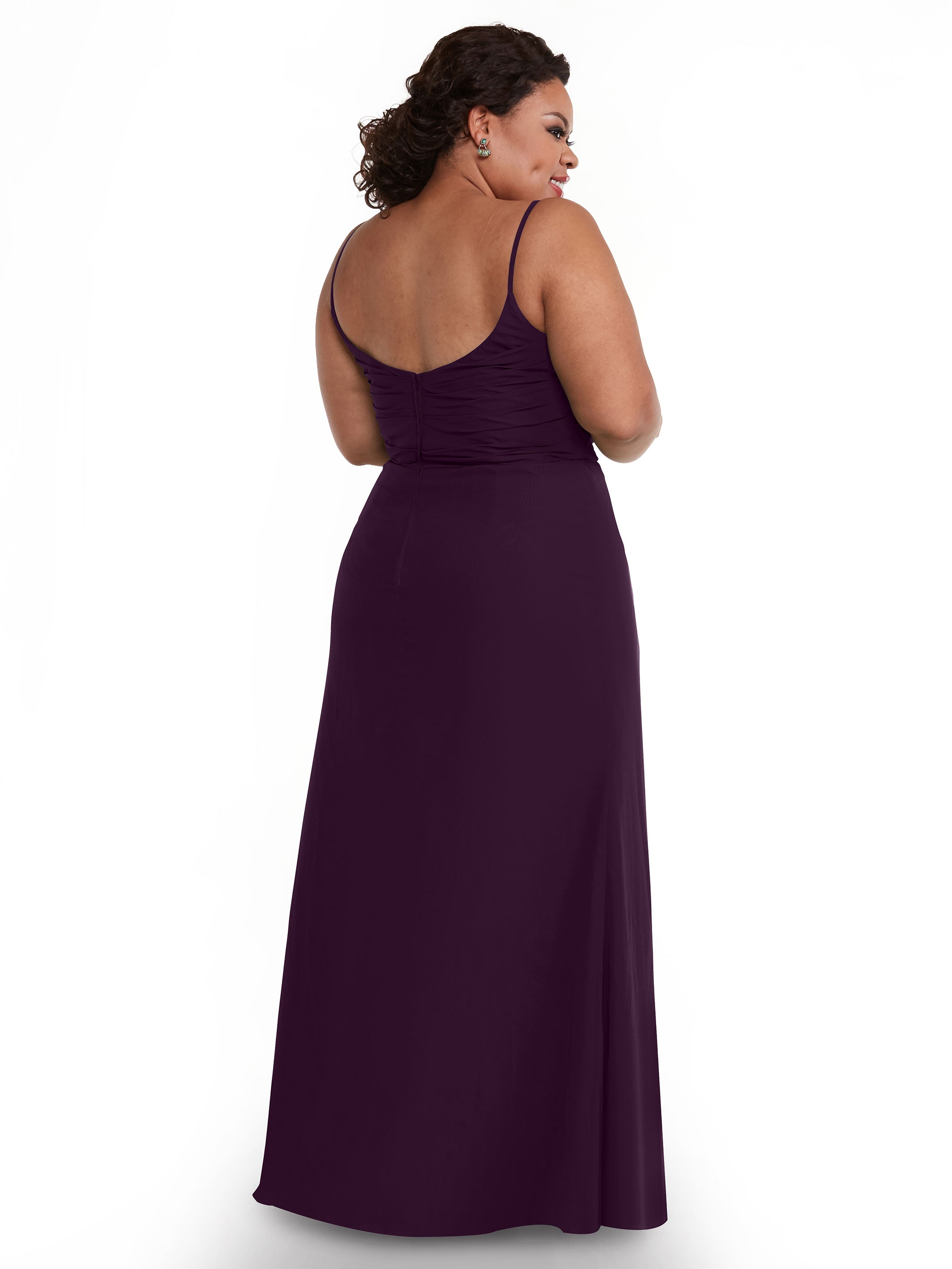 Elegant 80169 Chiffon Sheath Bridesmaid Dress with Pleated Bodice - Perfect for Weddings, Formal Events & Special Occasions
