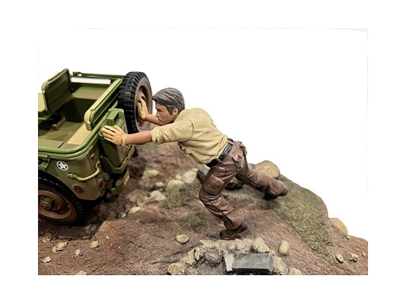 1/18 Scale 4X4 Mechanic Figure - Highly Detailed Model Car Accessory for Diorama & RC Enthusiasts | Perfect for Off-Road Scenes, Garage Displays & Miniature Photography