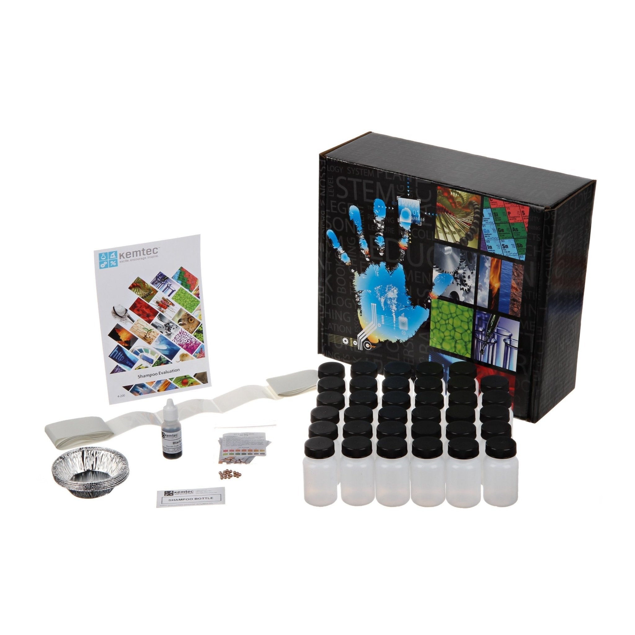 Kemtec Science Shampoo Evaluation Kit - Hair Care Product Testing for Schools & Labs | Perfect for Science Experiments & Cosmetic Research